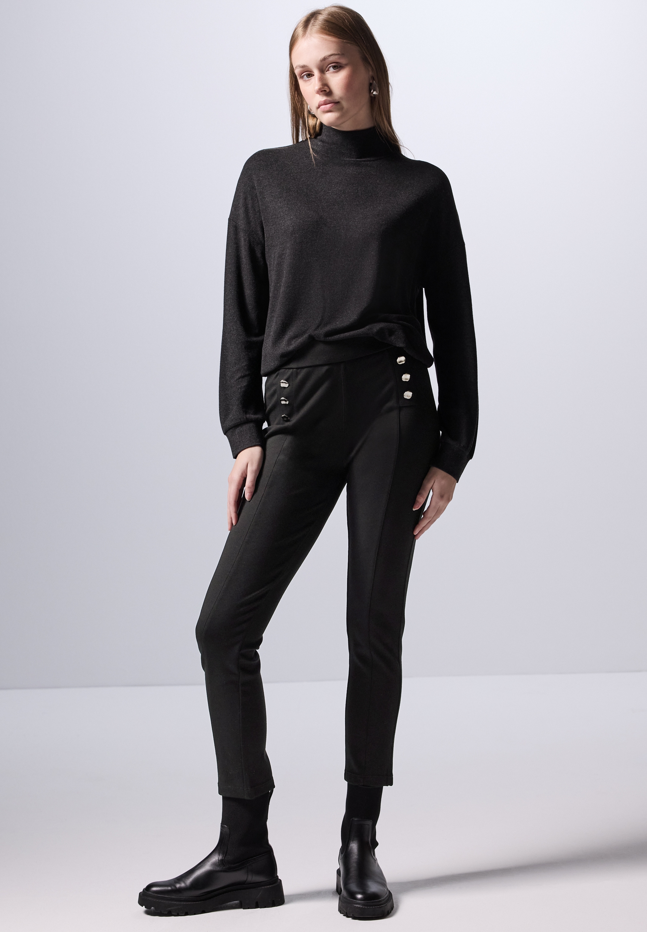 STREET ONE STUDIO Stoffhose, High Waist