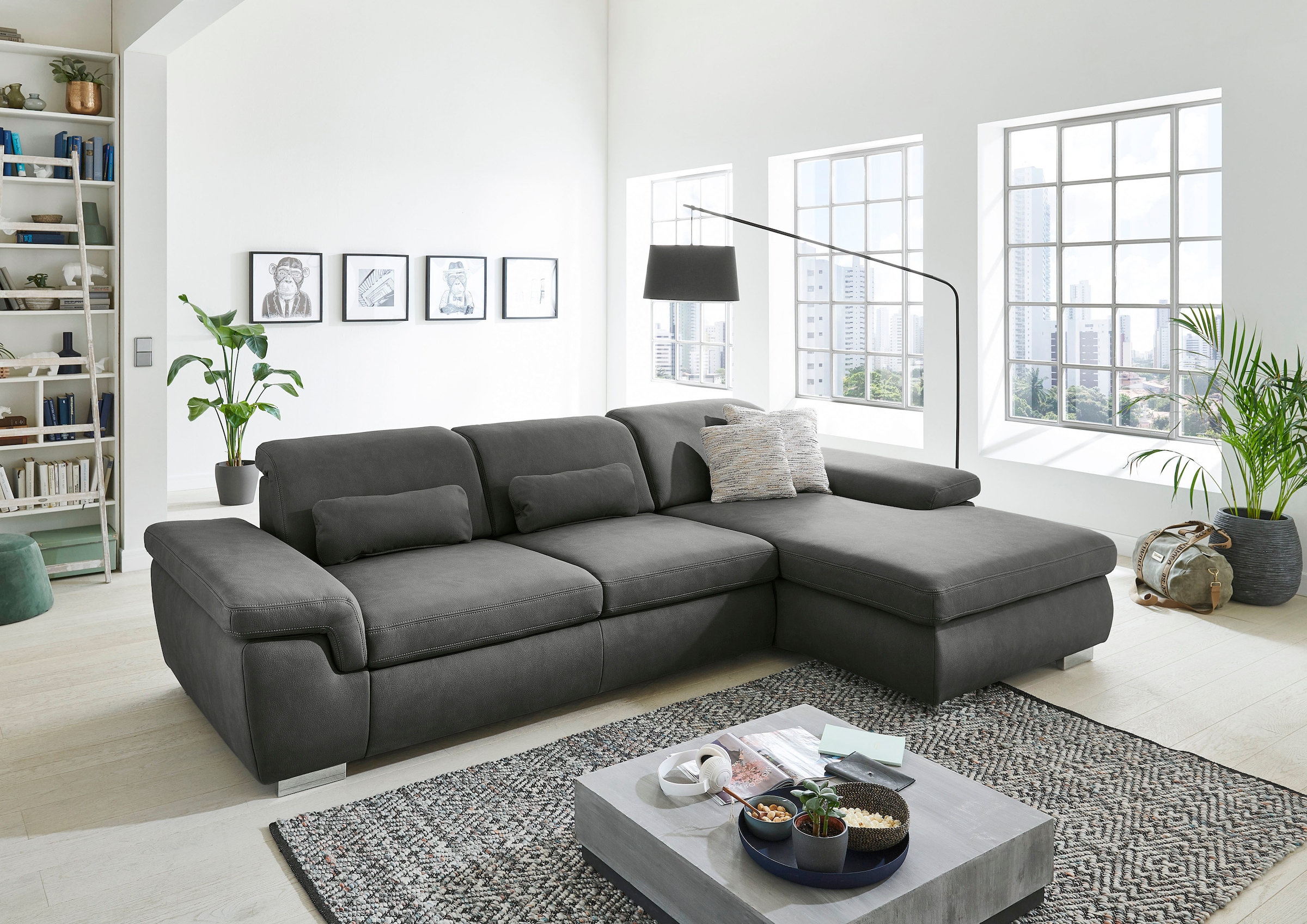 Die PlanBar Ecksofa »MP-IN17041 L-Form«, mit Sitztiefenverstellung, optional Kopfteilverstellung & Bettfunktion
