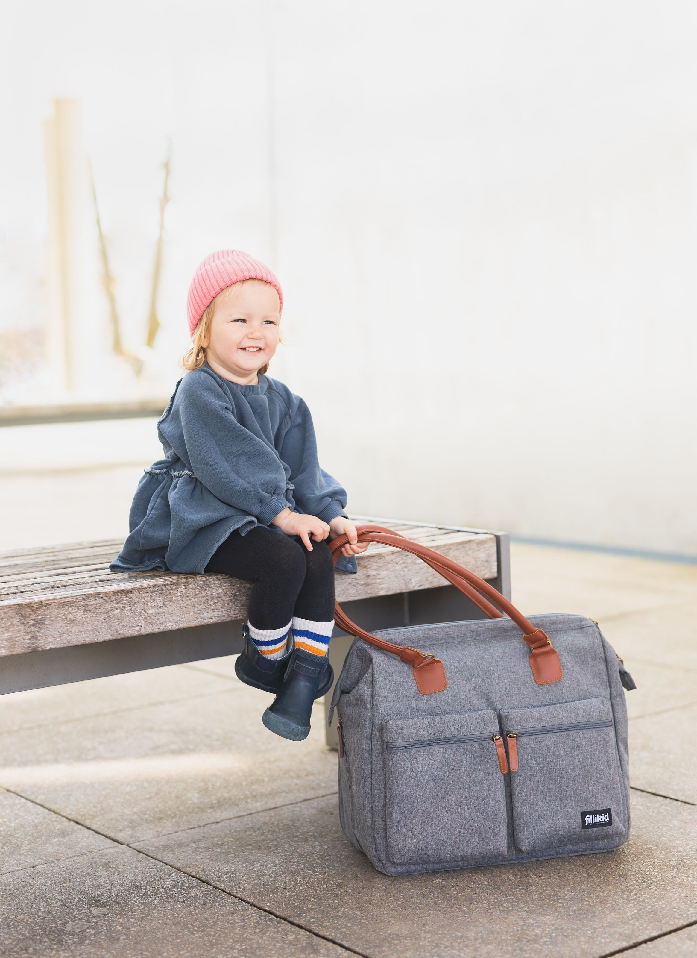 Fillikid Wickeltasche »Oxford, grau melange«, mit Wickelunterlage