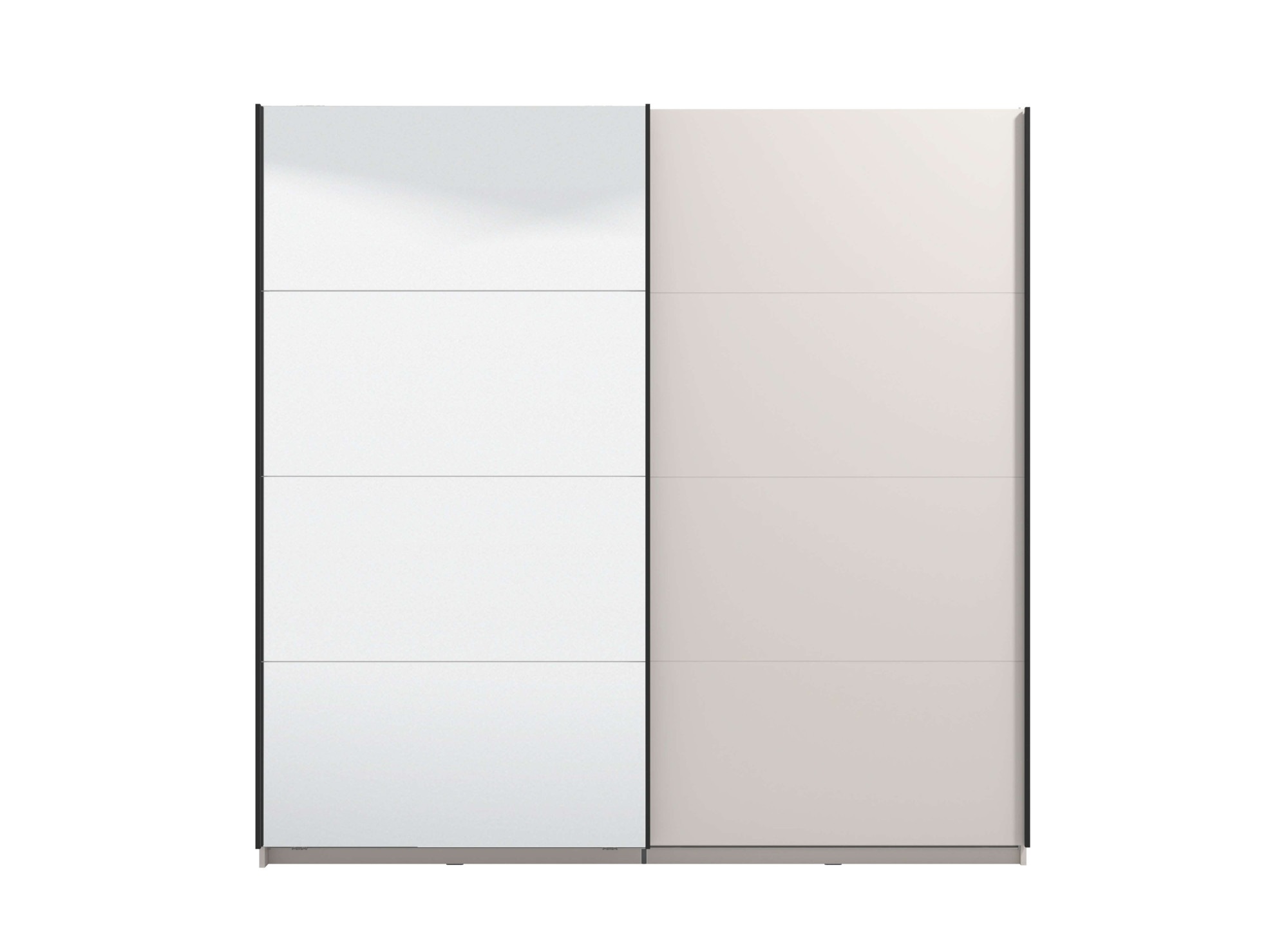 INOSIGN Schwebetürenschrank »Lucca, Kleiderschrank mit Spiegel und Glastür, FSC®-zertifiziert«, wahlweise mit 3 verschiedenen Innenausstattungen, 220x62x217,5cm