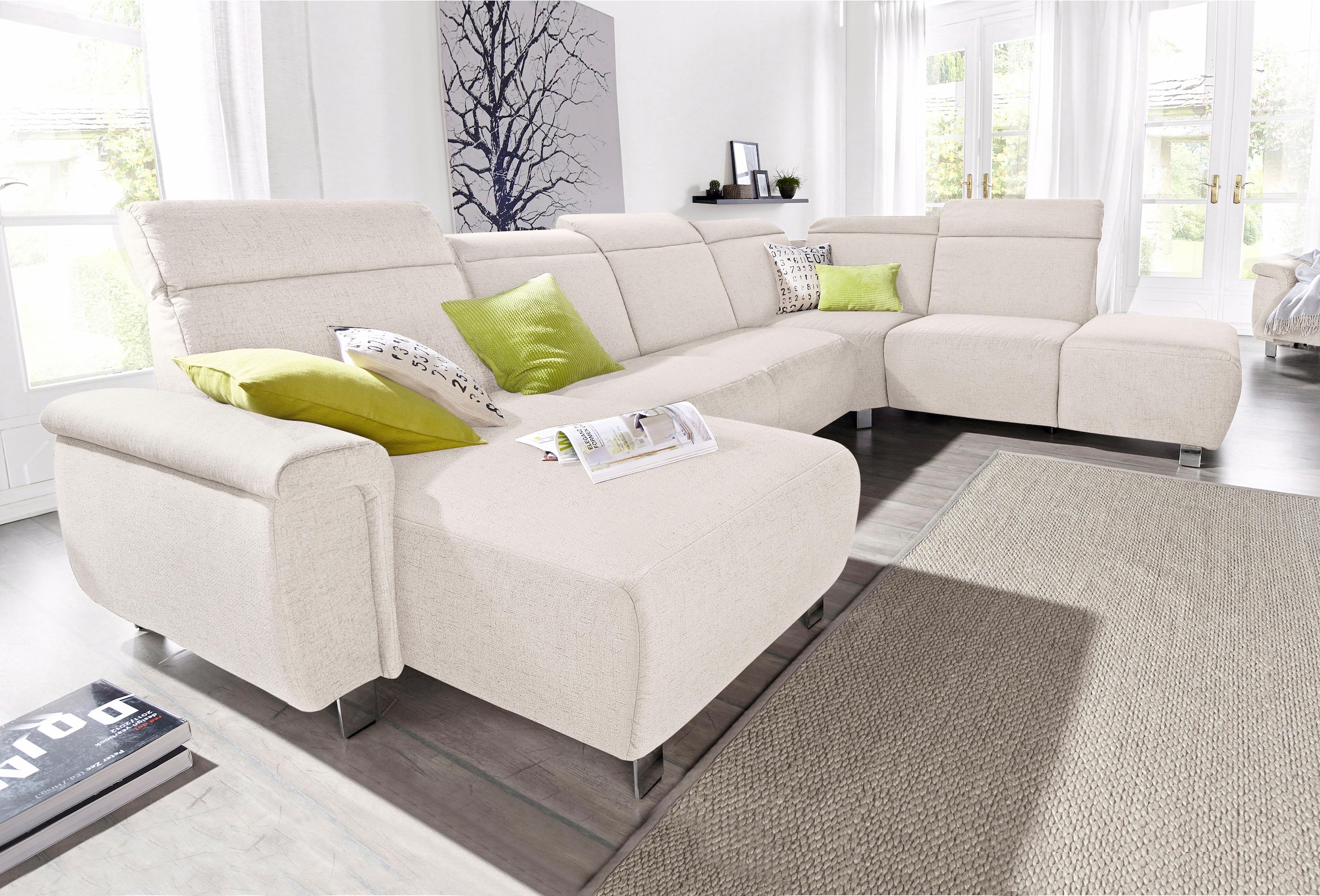 sit&more Wohnlandschaft "Township U-Form", wahlweise mit elektrischer Wallfree-Funktion