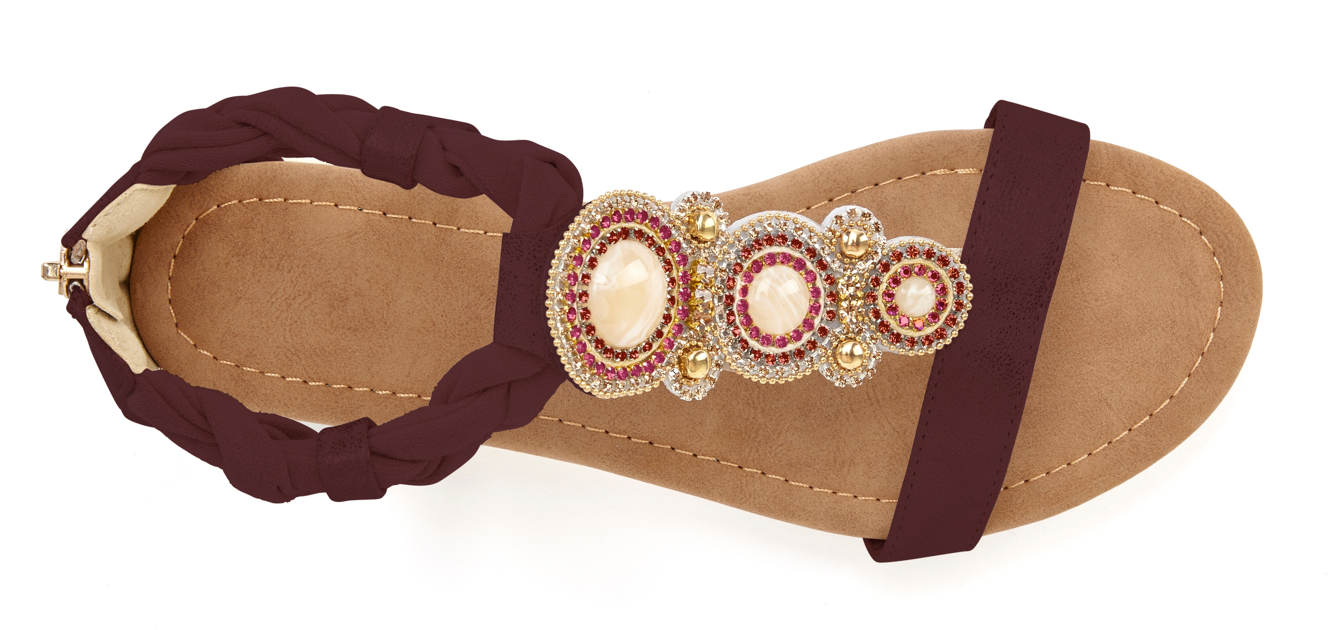 Thumbnail - Vivance Sandale "Sandalette, Sommerschuh, offener Schuh", mit Glitzersteinchen VEGAN