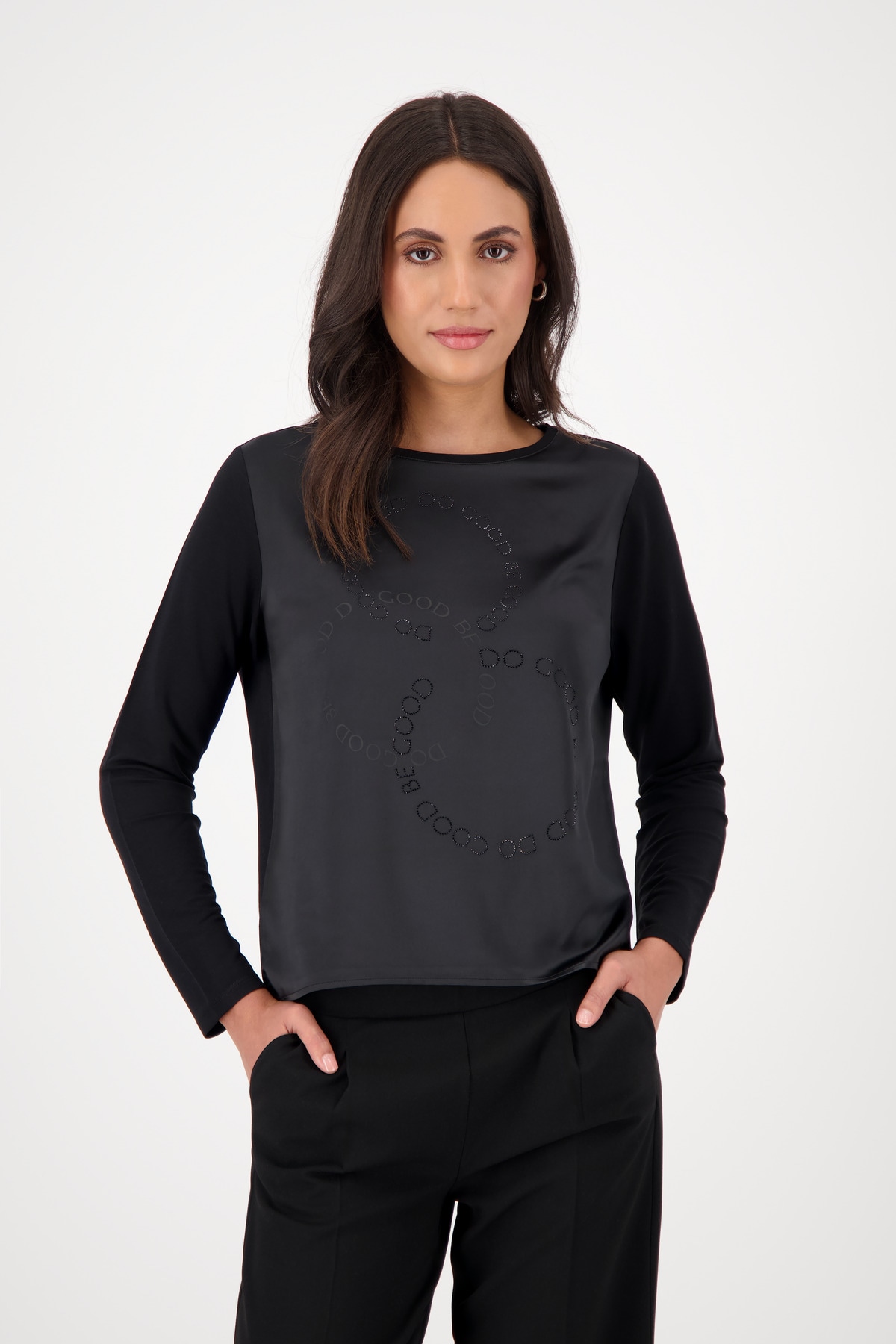 Monari Schlupfbluse, mit Folienglanzdruck günstig online kaufen