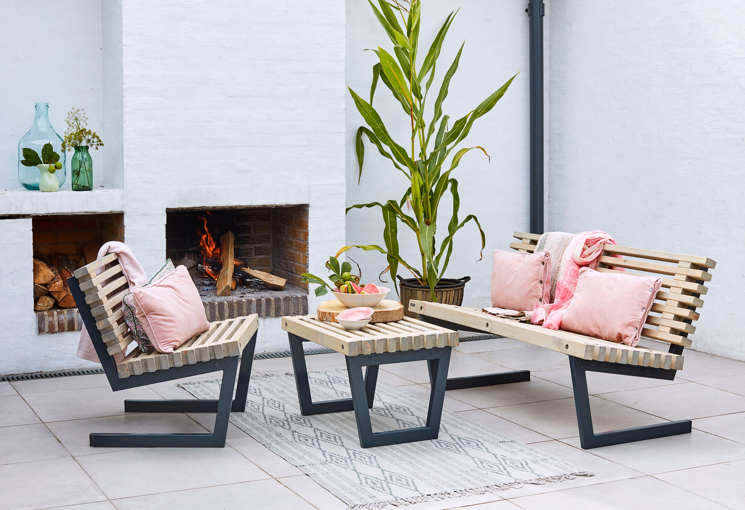 PLUS Gartenlounge-Set ""Siesta" Loungeset 2", (3 tlg.), bestehend aus: Sofa günstig online kaufen