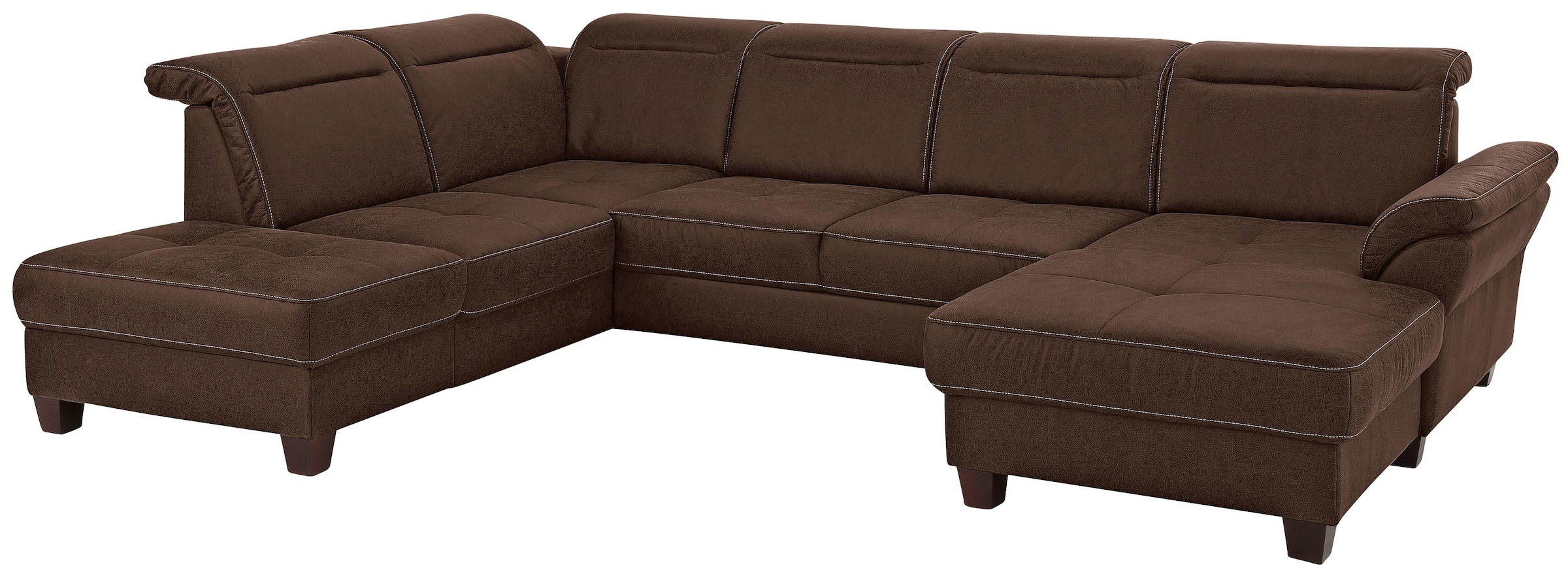 Home affaire Wohnlandschaft "Solvei U-Form" Sitztiefenverstellung und Feder günstig online kaufen