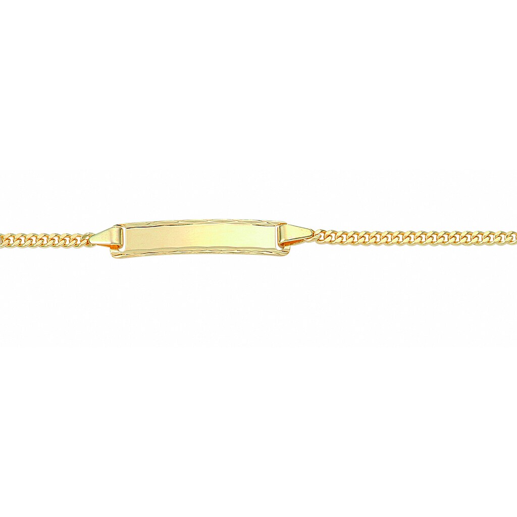 Adelia´s Goldarmband »Damen Goldschmuck 333 Gold Flach Panzer Armband 14 cm«