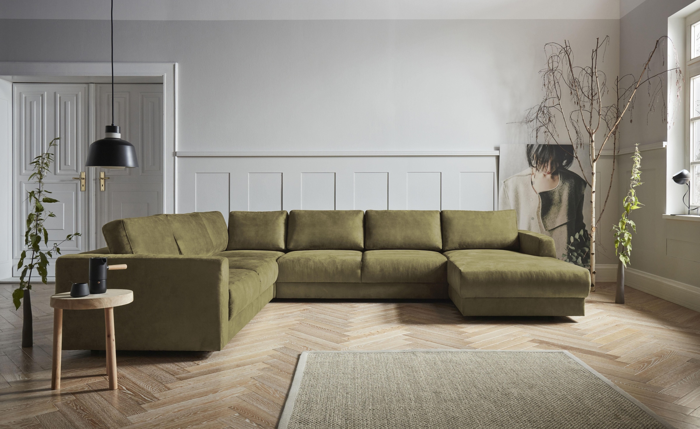 Home affaire Wohnlandschaft "Hobro U-Form" in 3 Bezugsqualitäten in vielen günstig online kaufen