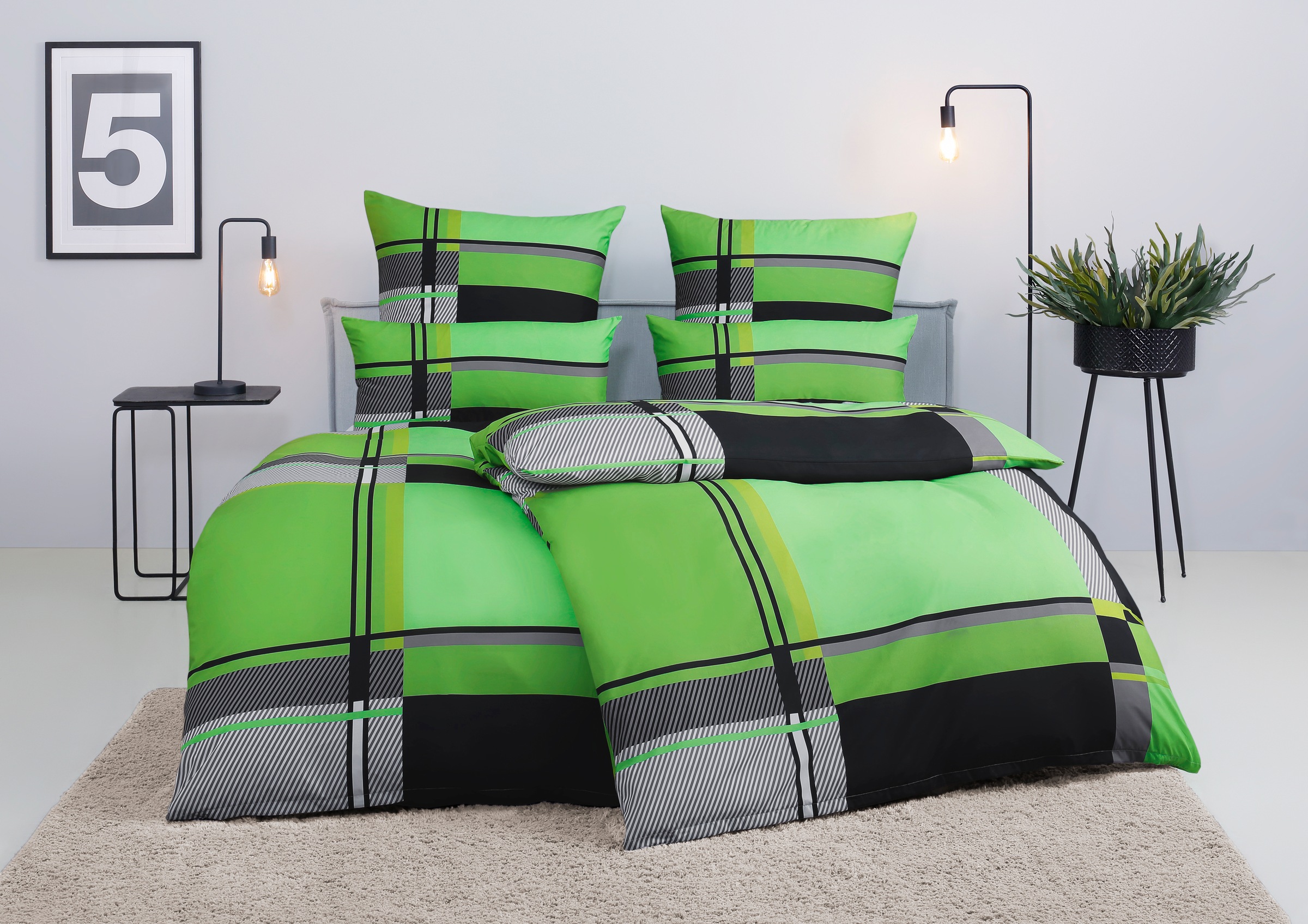 my home Bettwäsche "NINA, in verschiedenen Qualitäten" 2 Stk. tlg. in den G günstig online kaufen