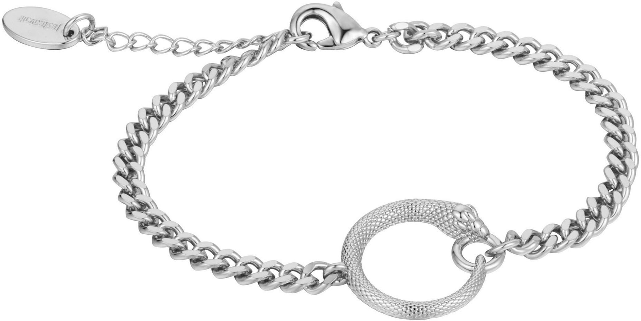Just Cavalli Time Quarzuhr »Snake«, (Set, 2 tlg., mit passendem Schmuckarmband), Armbanduhr, Damenuhr, Lederarmband, Ideal auch als Geschenk, analog