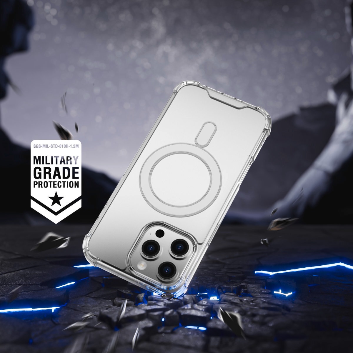 4smarts Handyhülle »Hybrid Case Ibiza für Apple iPhone 16 Pro«, Backcover, Schutzhülle, Handyschutzhülle, Case, Schutzcase, stoßfest