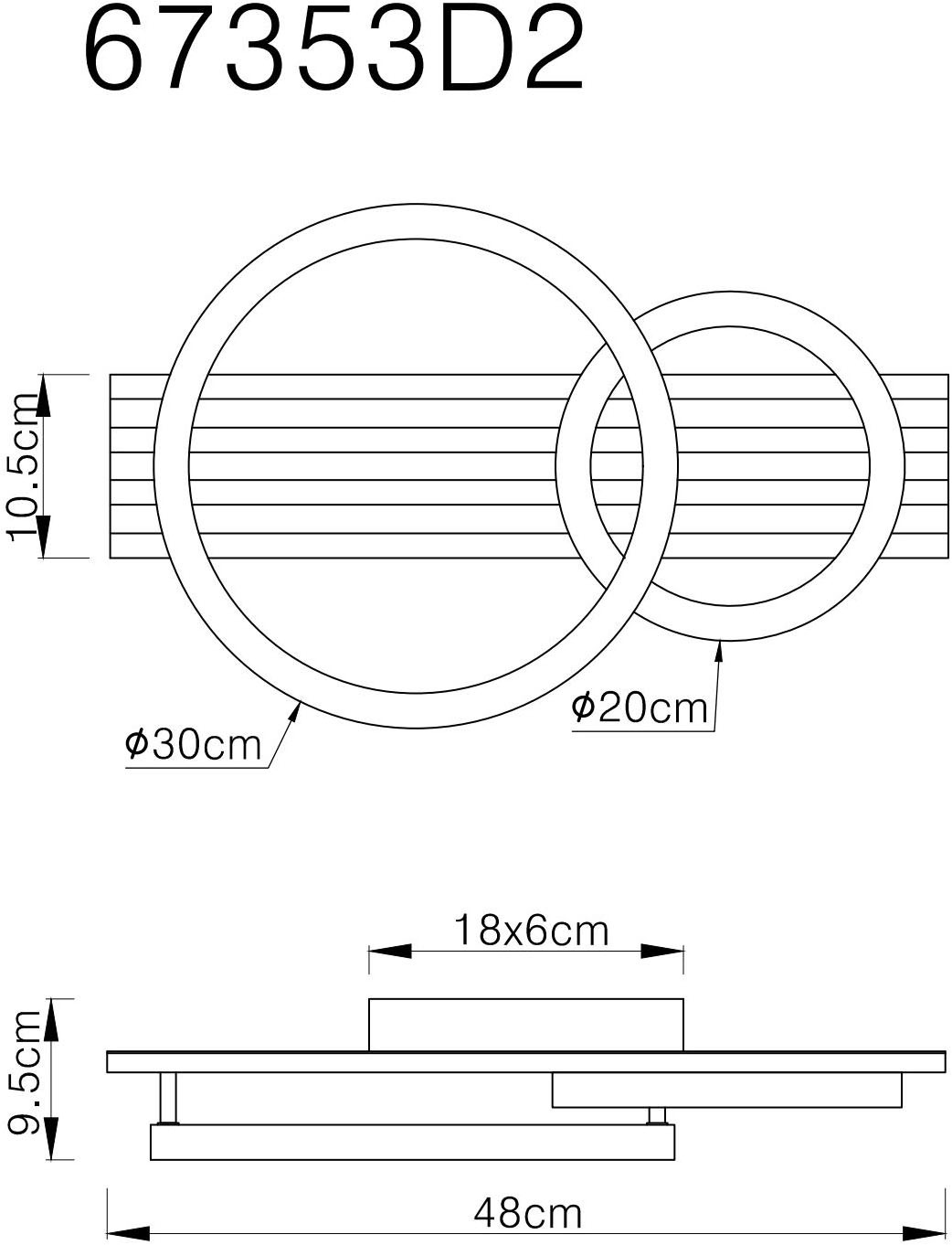 GLOBO LIGHTING Deckenleuchte »TISHA« LED-Modul 1 Stk. Warmweiß Deckenlampe Wohnzimmer-Leuchte Schlafzimmer-Leuchte Flur Küche