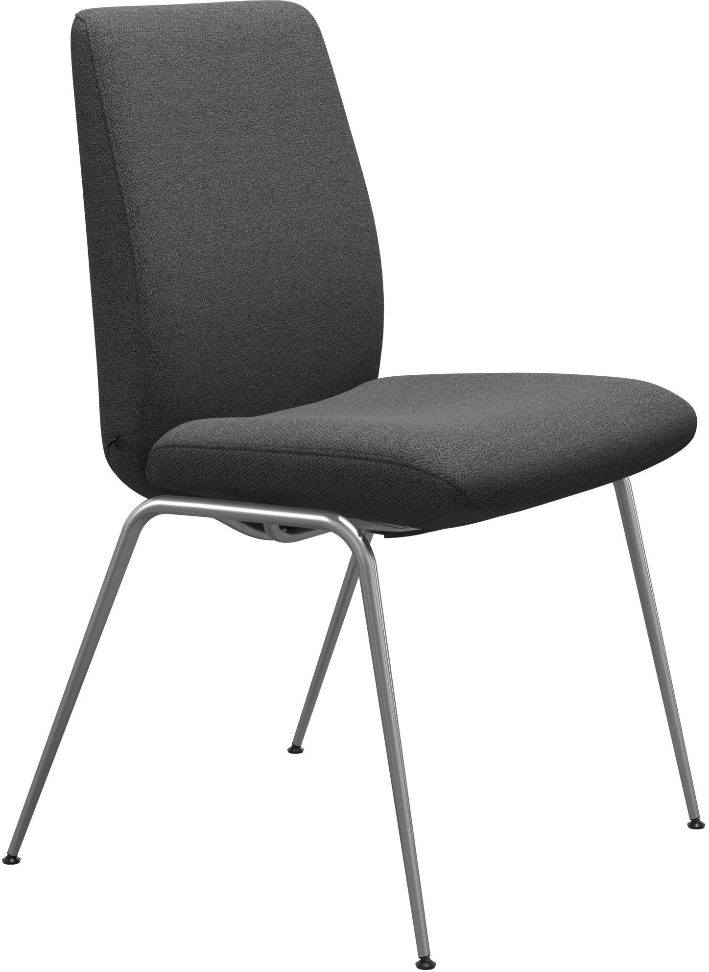 Stressless Polsterstuhl "Laurel", ROHLEDER Stoff Q2 FARON, Low Back, Größe L, mit Beinen aus Stahl in Chrom glänzend