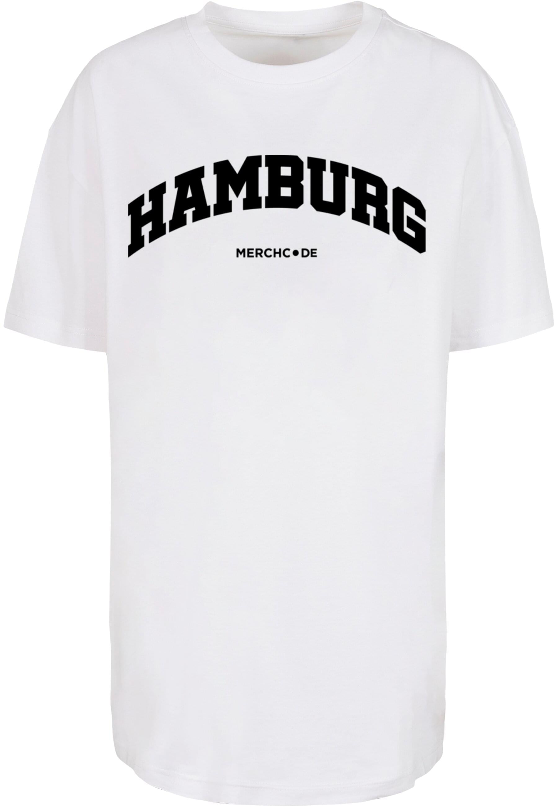 Merchcode T-Shirt "Merchcode Damen Ladies Hamburg Wording - Oversized Boyfr günstig online kaufen