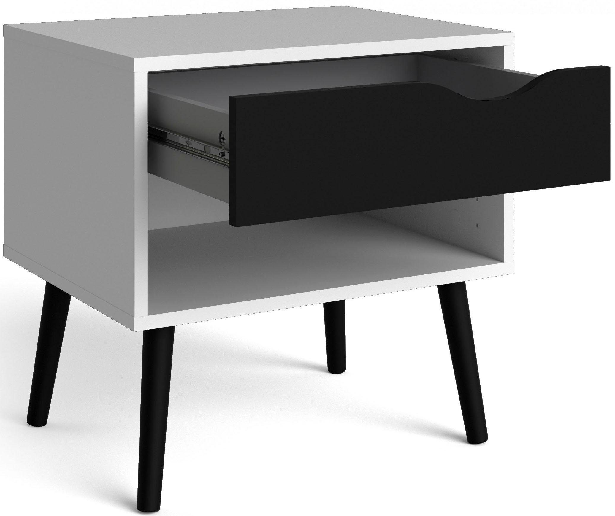 andas Nachttisch »Oslo Nachtkommode, Nachtschrank, Beistelltisch«, 1 Schublade, 1 offenes Fach, Breite 50 cm, Höhe 50 cm