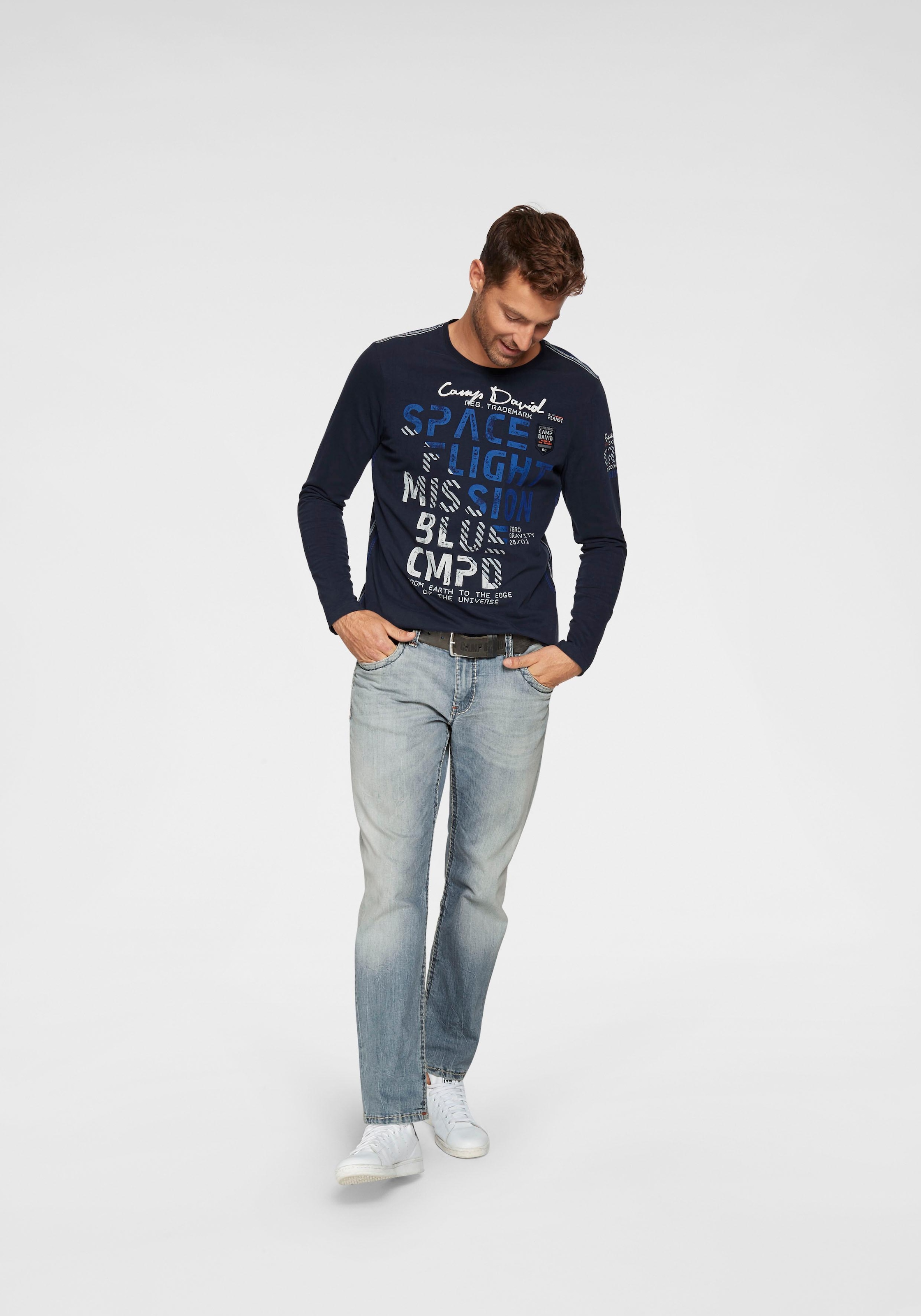 CAMP DAVID Loose-fit-Jeans, mit markanten Nähten und Stretch