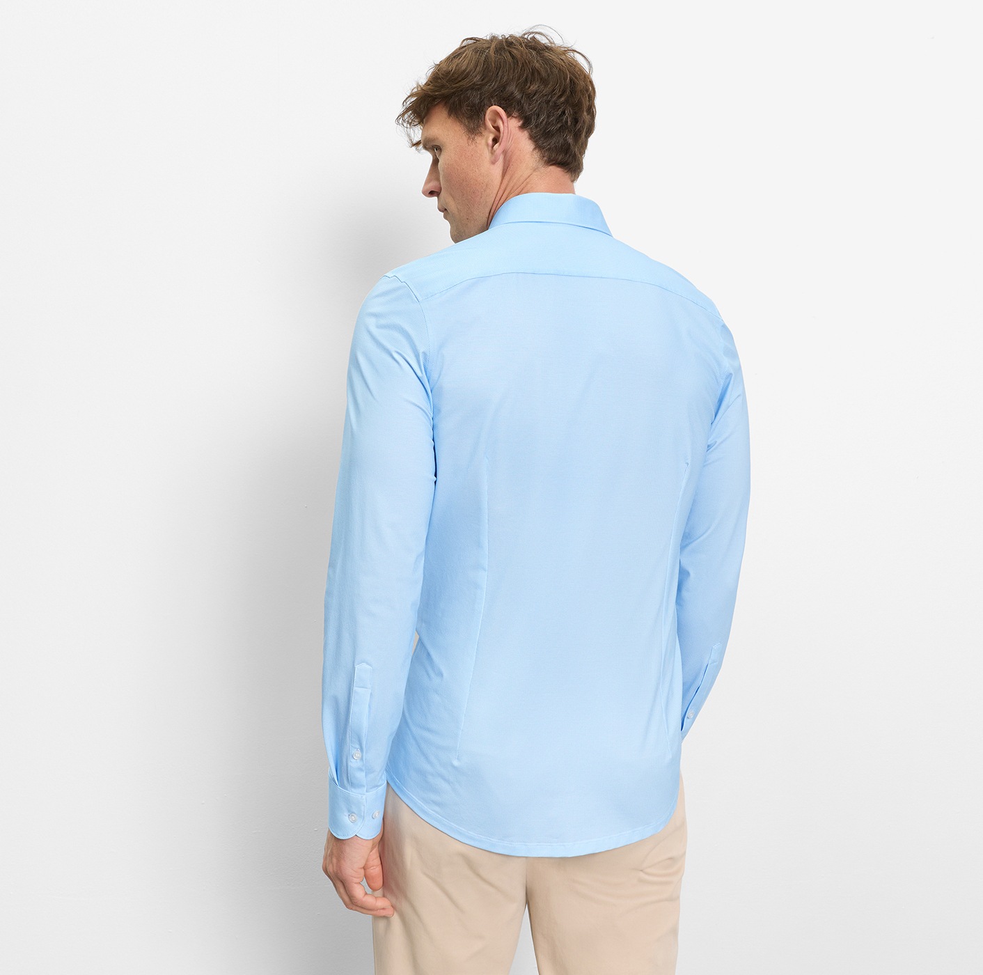 OLYMP Langarmhemd »24/7 - Level 5« Body fit, New York Kentkragen, Businesshemd, Jersey-Qualität