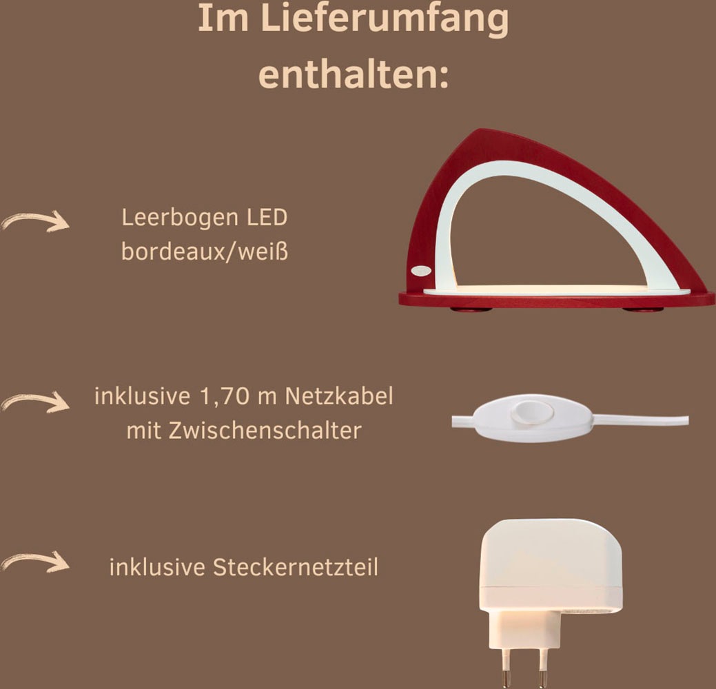Weigla LED Schwibbogen »Weihnachtsdeko«, Leerbogen zum Selbstbestücken, asymmetrisch