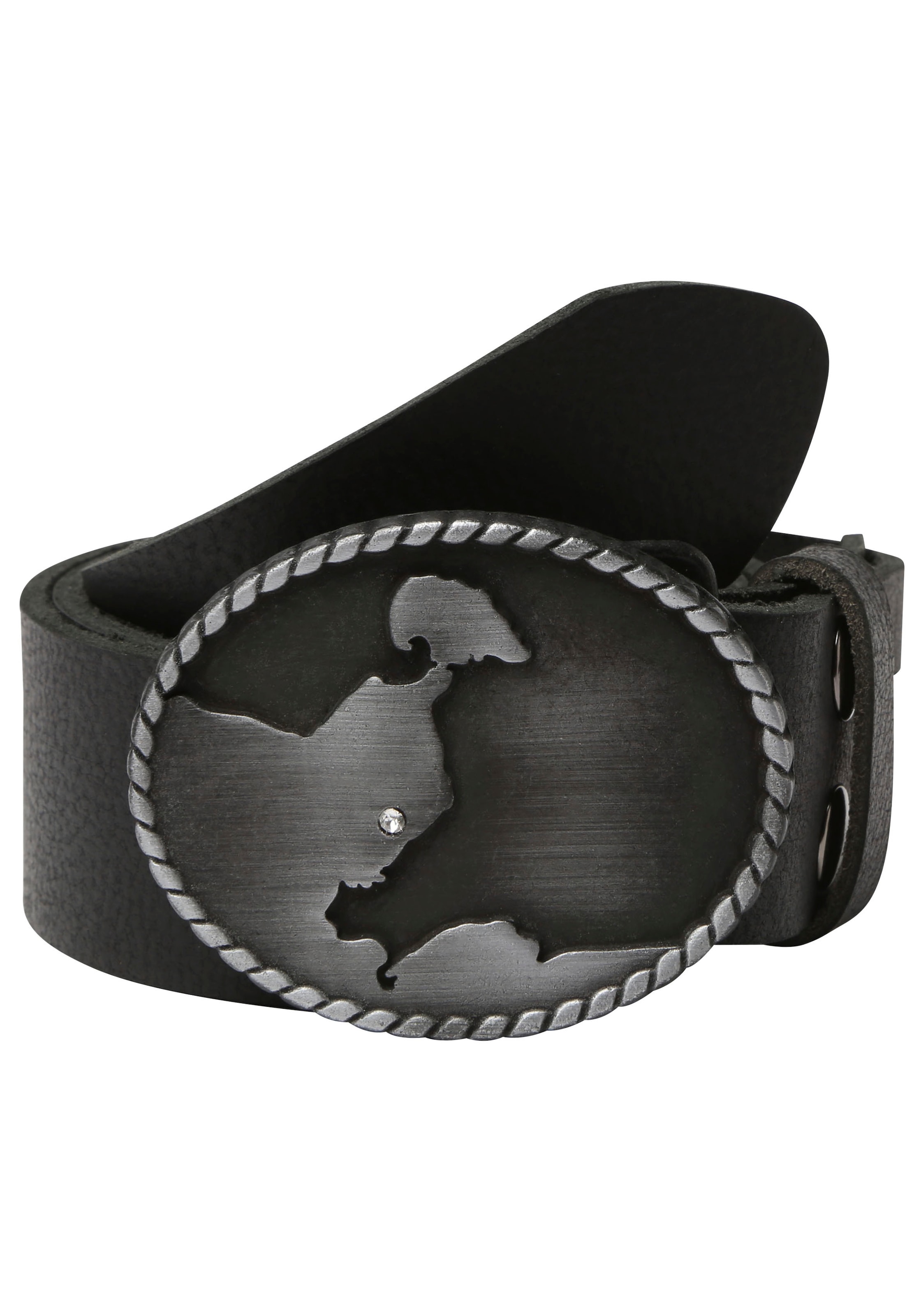 Rettungsring Gürtel Ledergürtel Schließe "Grömitz Schwarz Satiniert Mit Swa günstig online kaufen