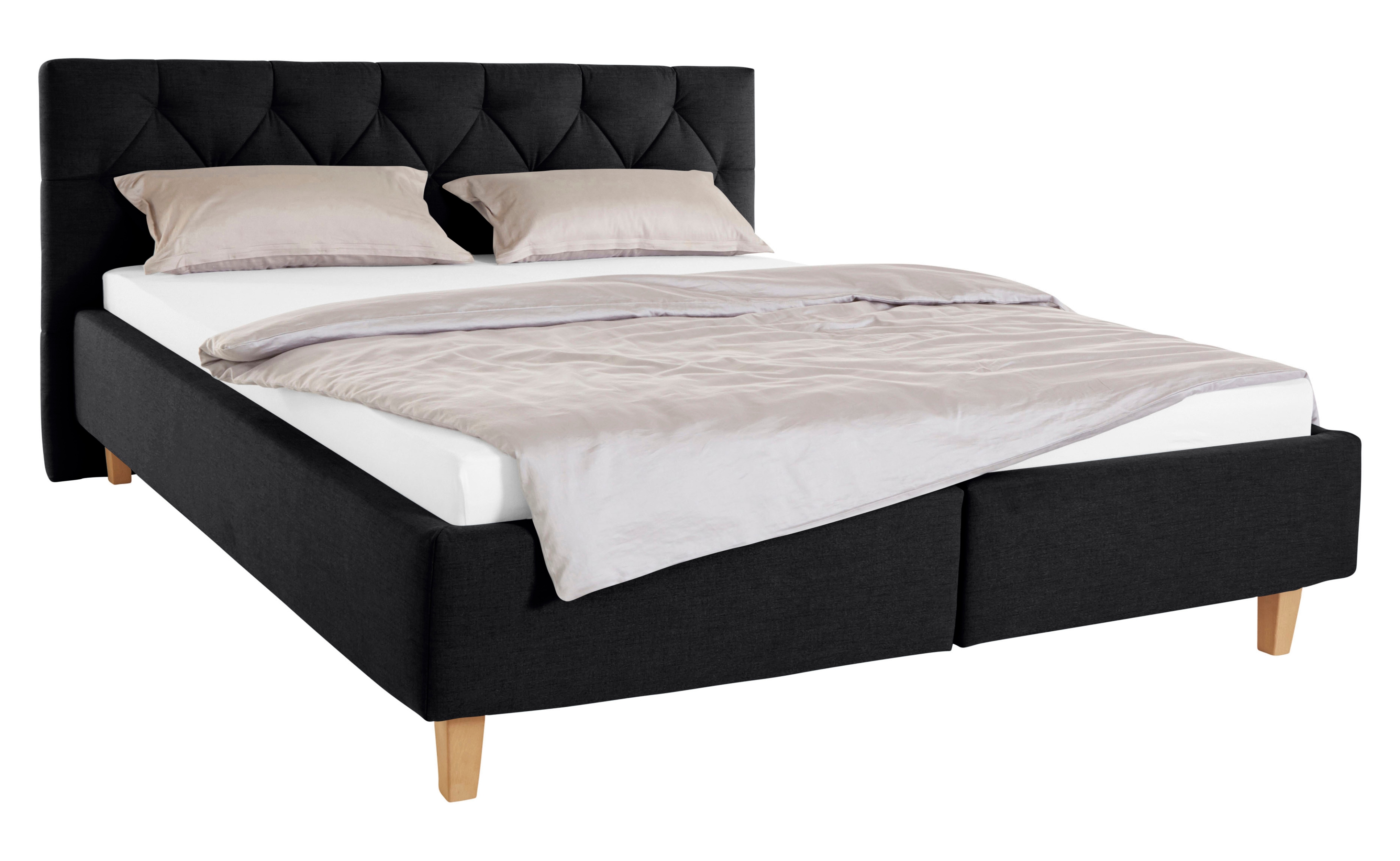Home affaire Polsterbett "Sunley 100" Kreuzsteppung, Kopfteilhöhe 102 cm, ohne oder mit Matratze/Lattenrost