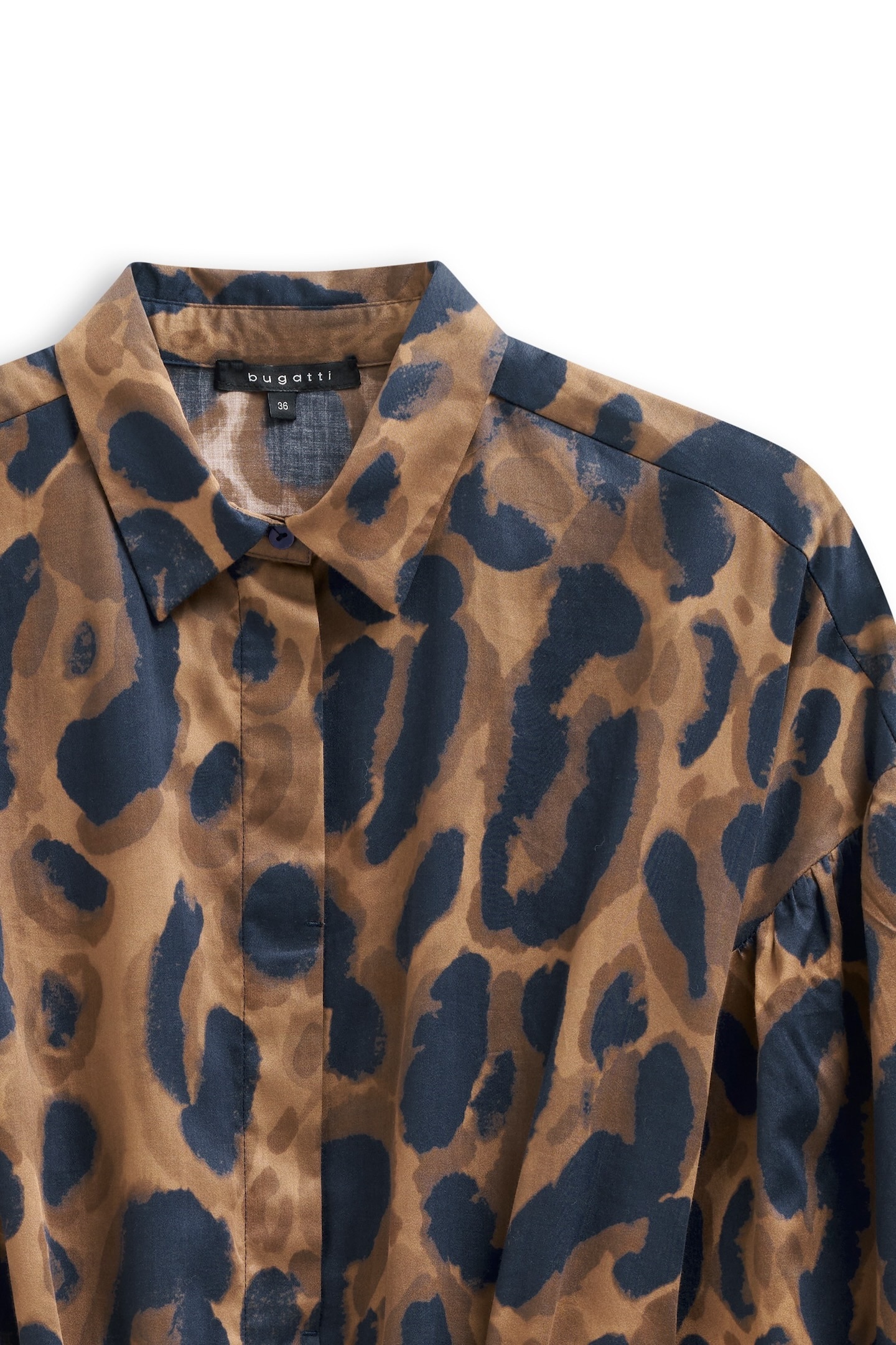 bugatti Blusenkleid »Leo-Muster«, mit Bindegurt und aus Baumwolle