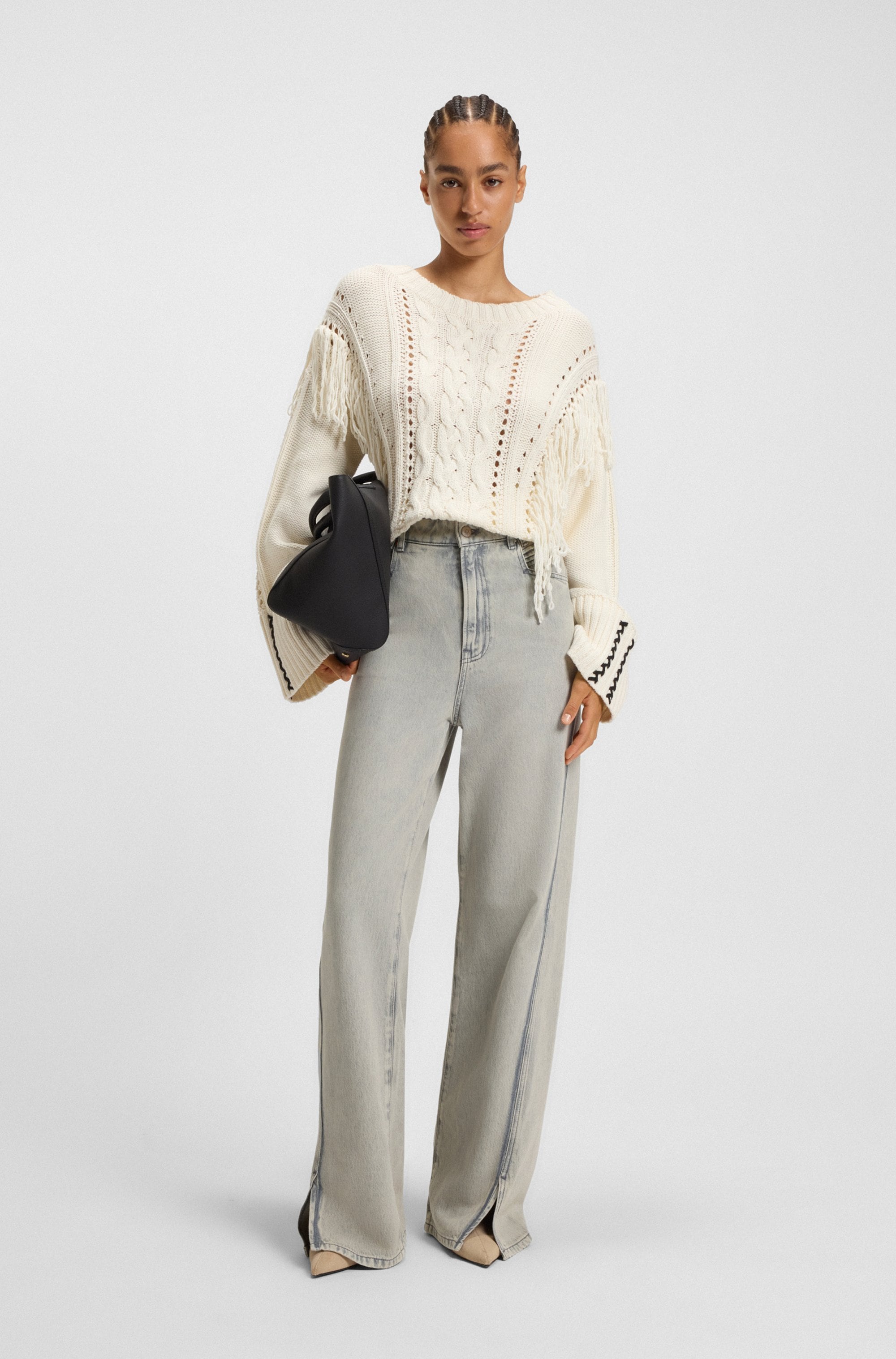 BOSS ORANGE High-waist-Jeans »Marlene High Rise Split Premium Damenmode«, mit Schlitzen am Saum