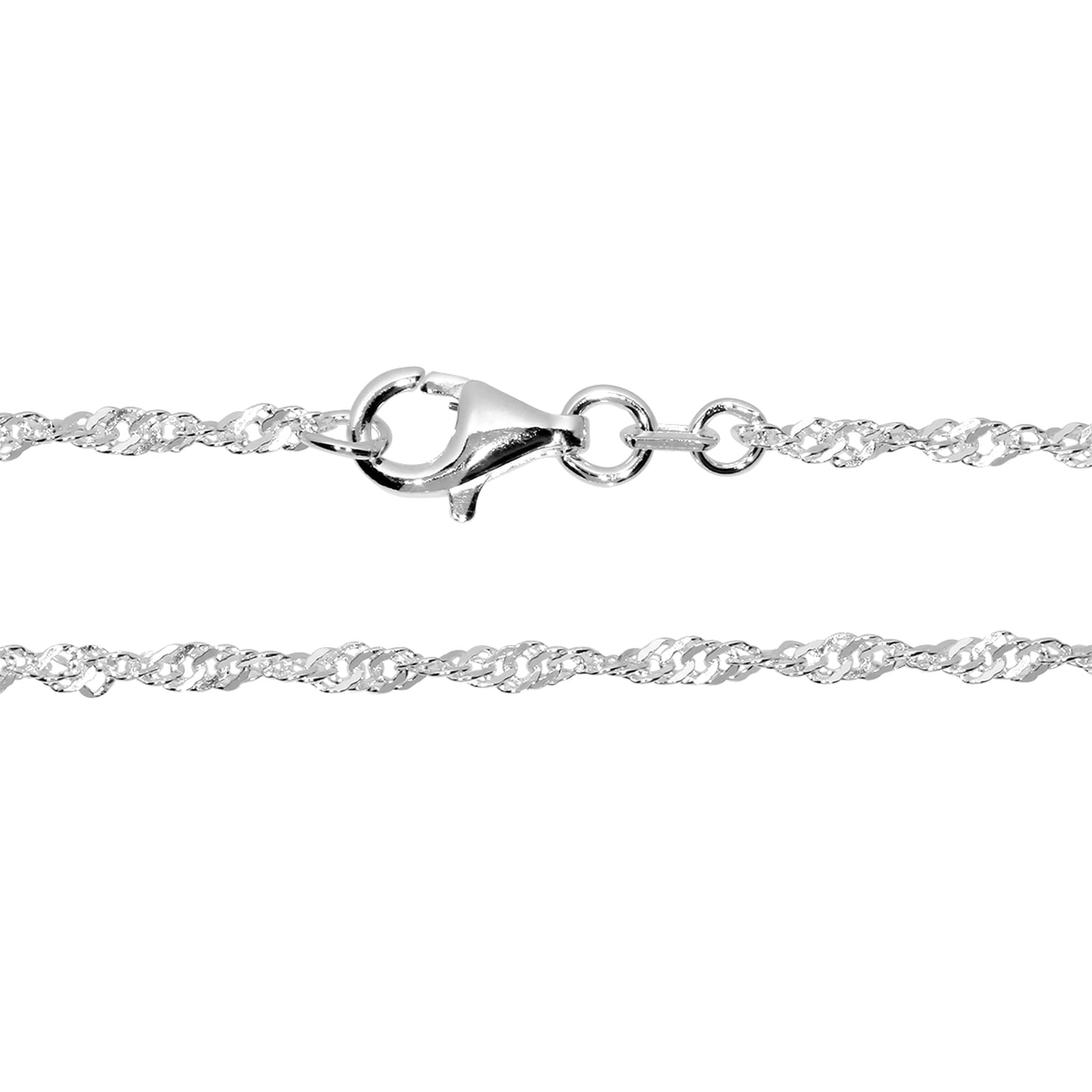 Silberkette OSTSEE-SCHMUCK "Ostsee-Schmuck Kette Singapur 1,8 mm Kette Singapur 1,8 mm" Gr. 42, silber, Halsketten, Damen, 42cm, Silber 925 (Sterlingsilber), L: 42, Silberkette 4
