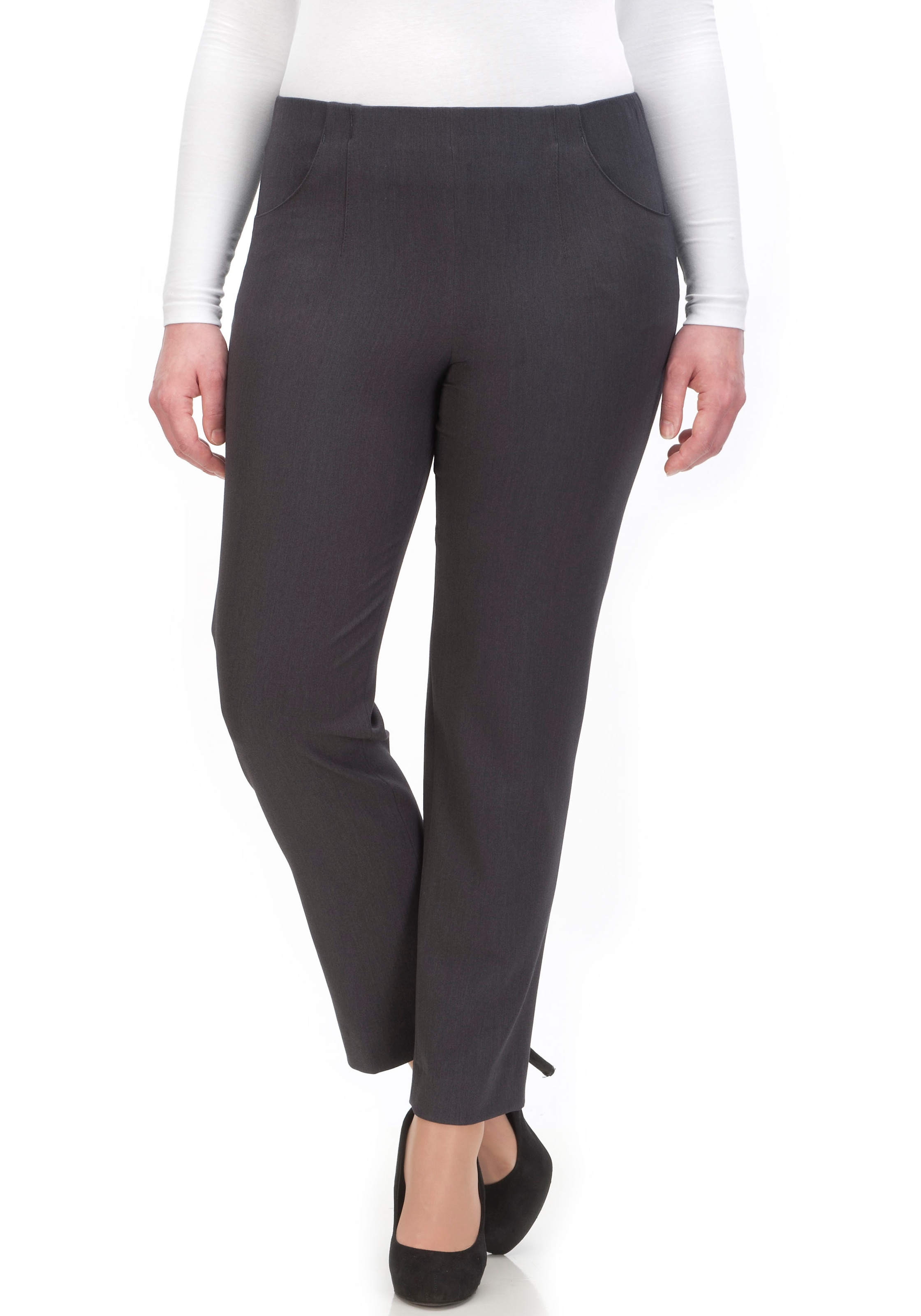 KjBRAND Schlupfhose "Schlupfhose Susie in Bi-Stretch, Kammgarnoptik", ideal für kräftige Oberschenkel