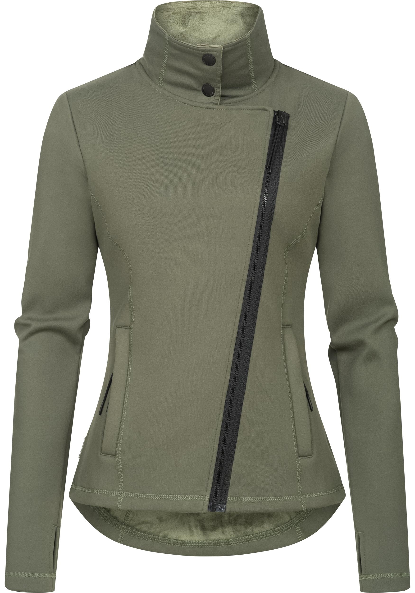 Ragwear Sweatjacke »Saskie«, Modische Damen Kapuzenjacke mit kuschlig weichem Innenfutter