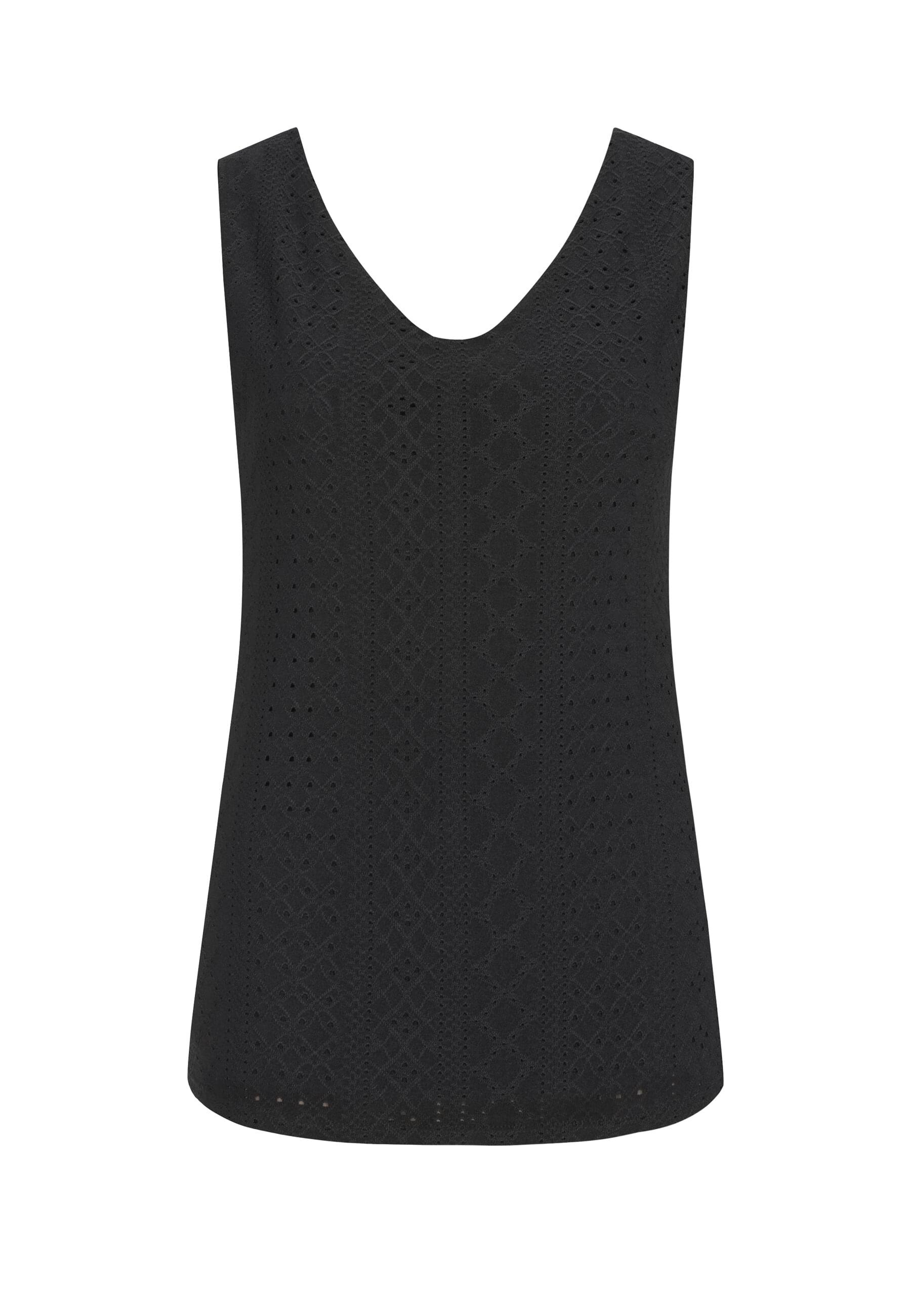 CLOUD 5IVE Klassische Bluse »CLOUD 5IVE Top mit Lochmuster und hinten offen in Wickeloptik«