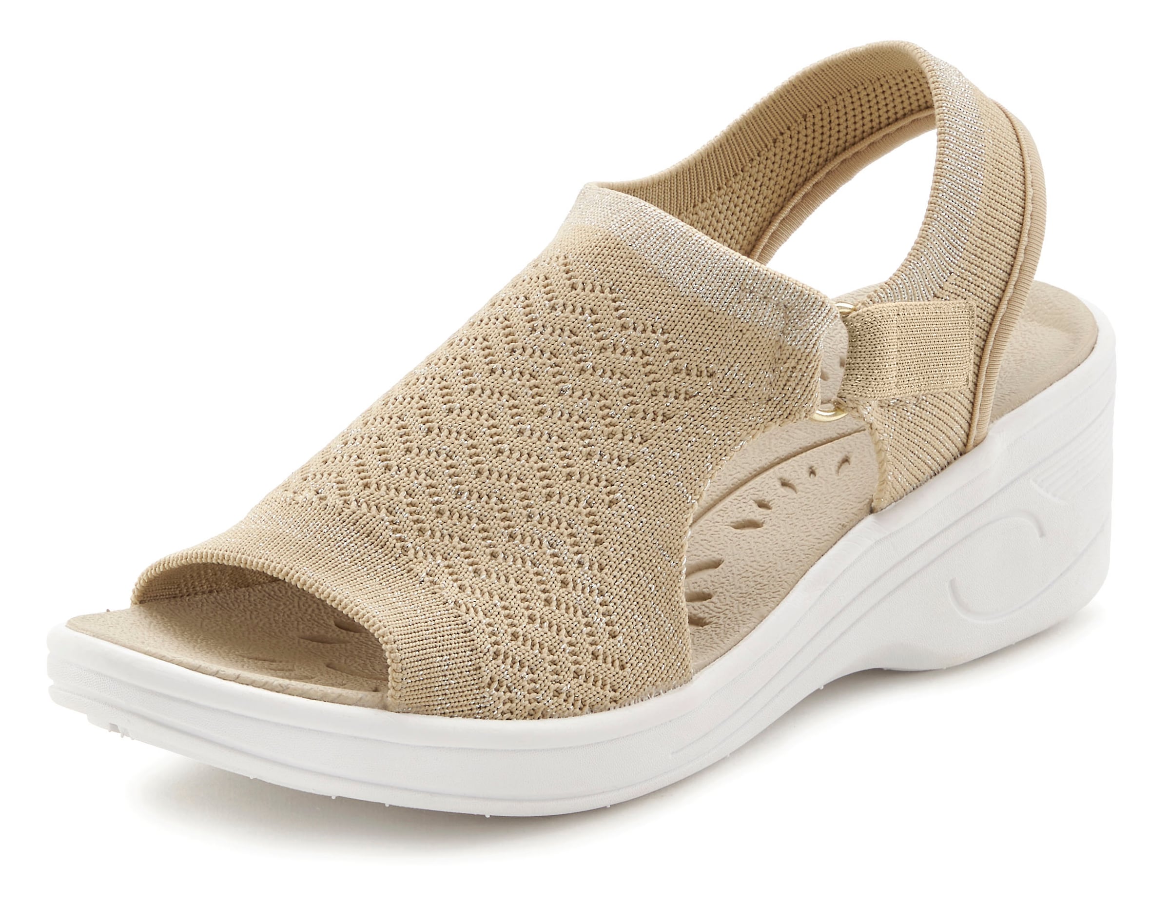 Vivance Sandalette »Sandale, Sommerschuh, offener Schuh, Keilsandalette,«  NEU mit Keilabsatz und Klettverschluss VEGAN