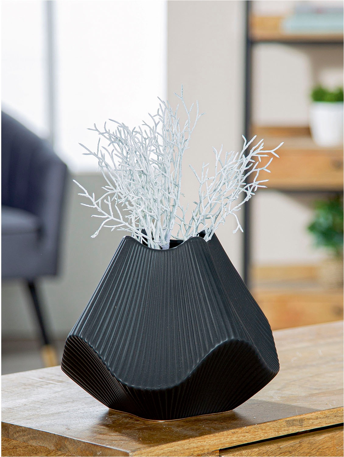 GILDE Tischvase "Vase Lamellen H. 18,5 cm" günstig online kaufen