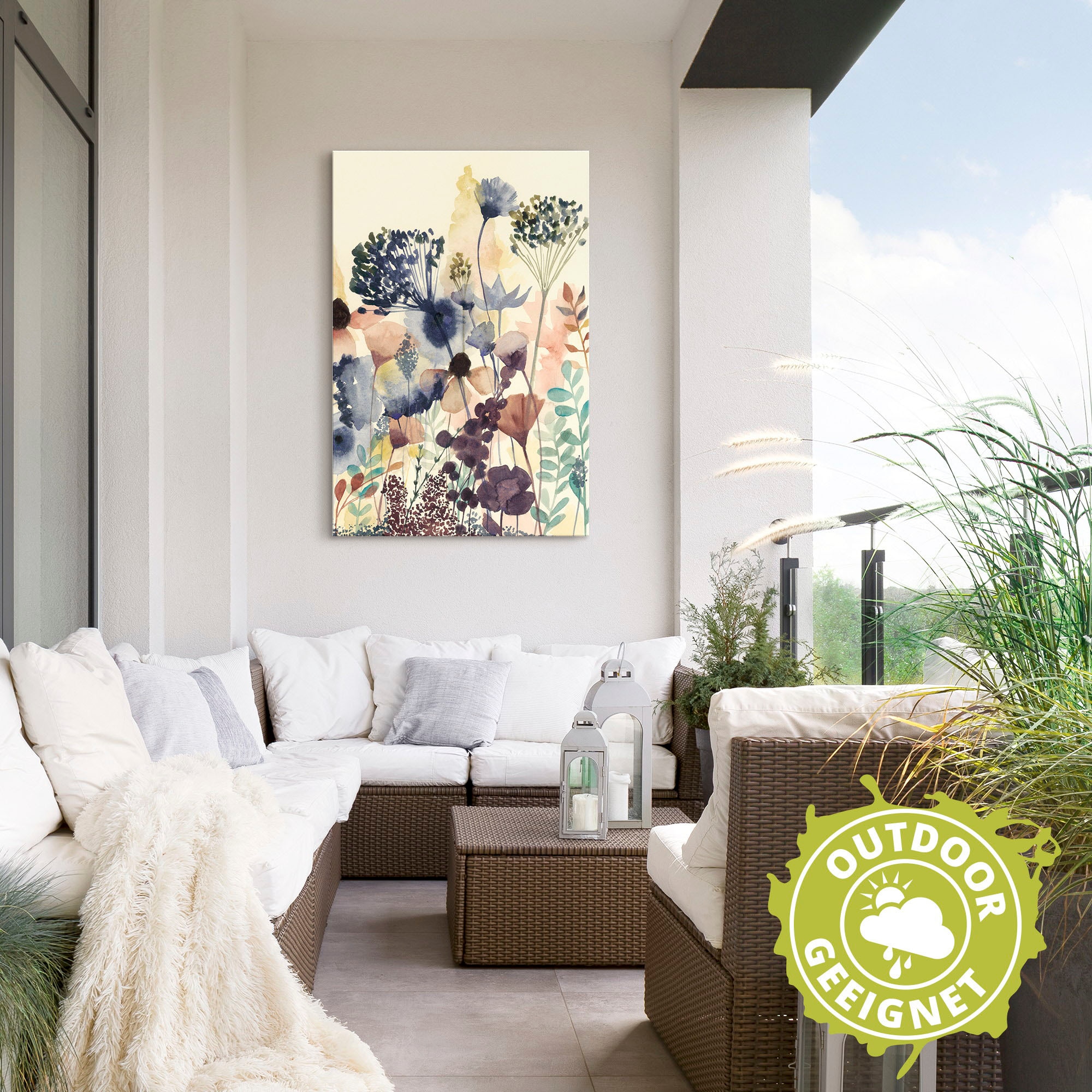 Artland Wandbild »Sonnengetrocknete Blüten II«, Blumenwiese, (1 St.), als Leinwandbild, Poster in verschied. Größen