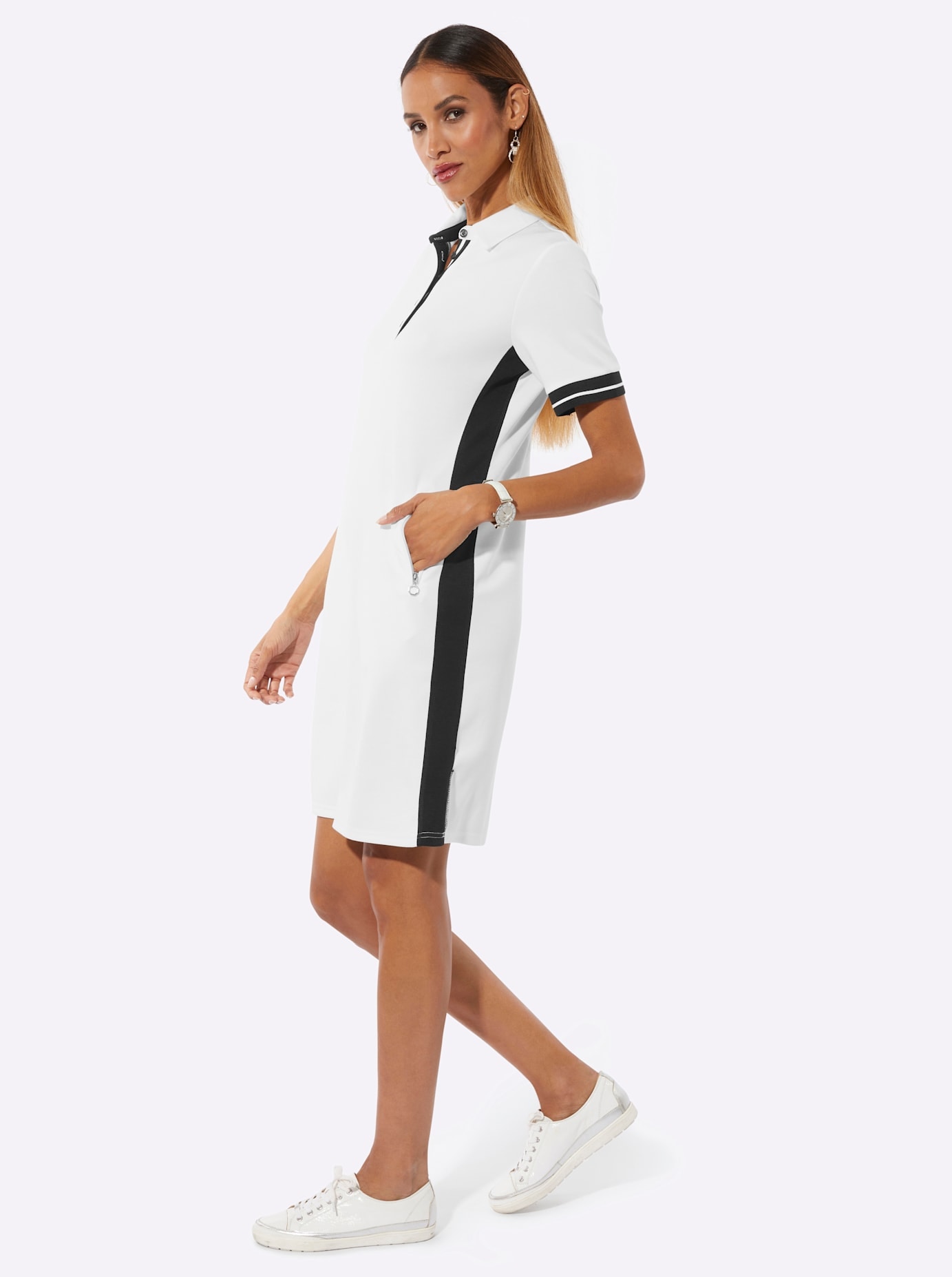 creation L Shirtkleid »Modal-Mix-Polokleid«