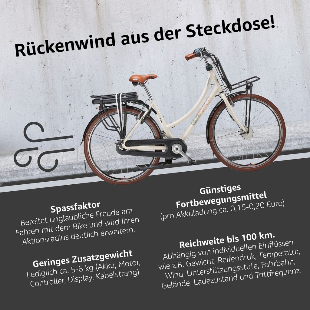 Telefunken E-Bike »Multitalent RT540«, 7 Gang, Shimano, Nexus, Frontmotor 250 W