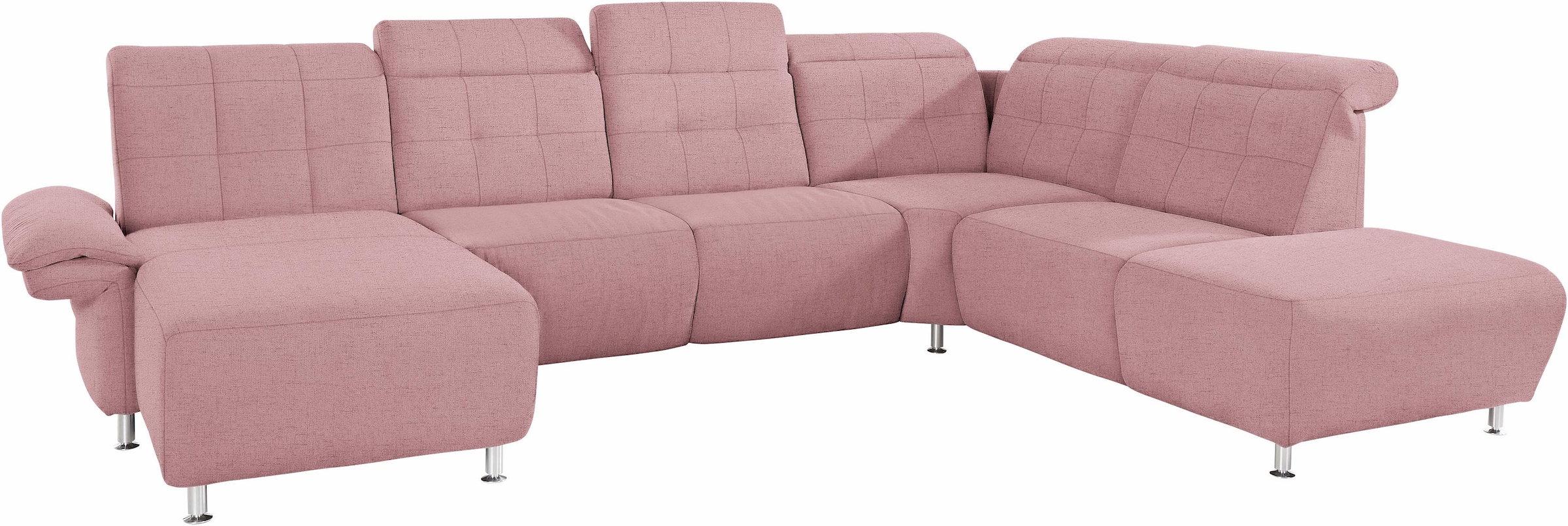 Places of Style Wohnlandschaft »Manhattan U-Form«, 2 Sitze mit elektrischer Relaxfunktion, verstellbare Armlehnen