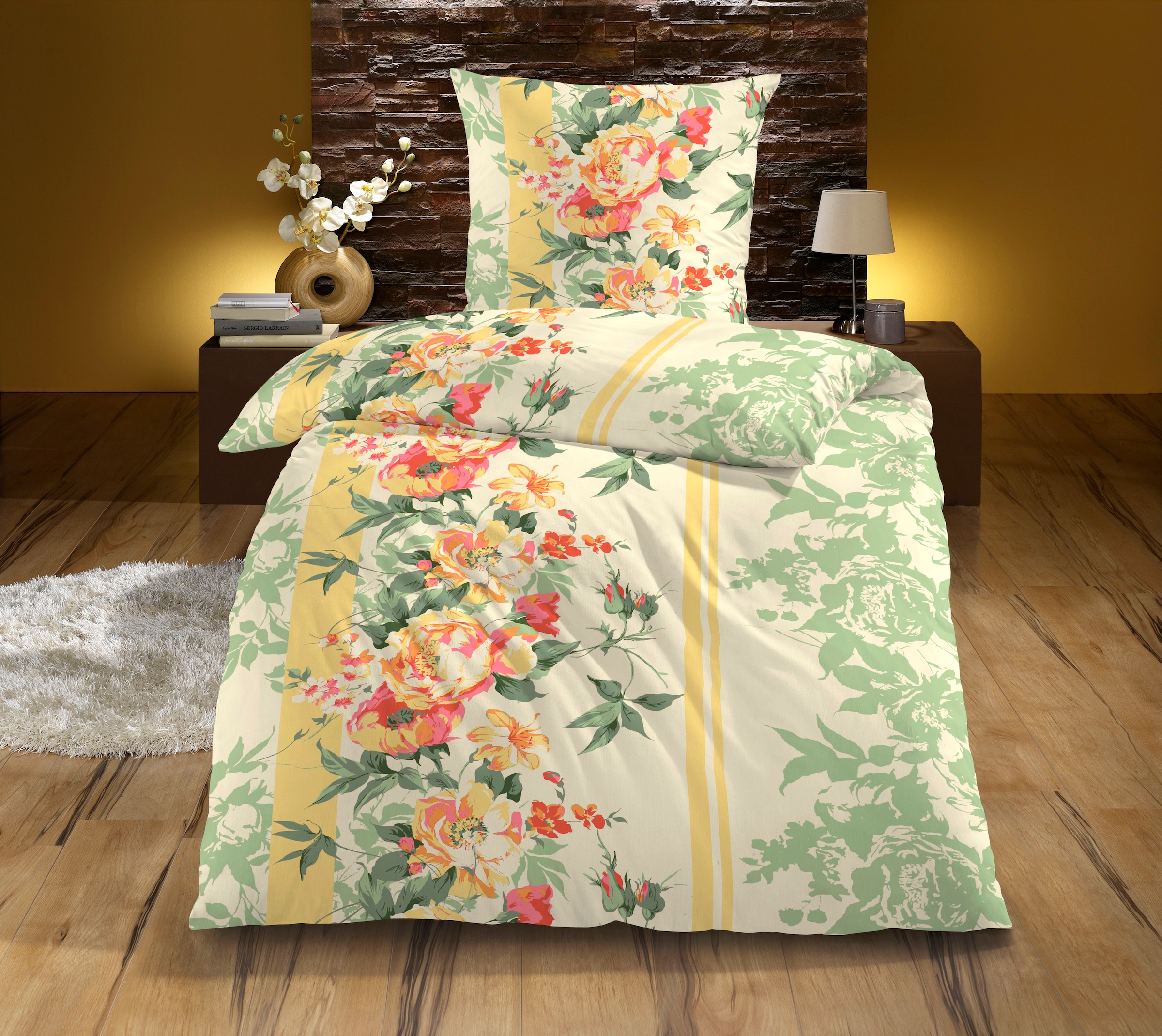 KiNZLER Bettwäsche "Carmen" 2 Stk. tlg. aus Baumwoll-Renforcé günstig online kaufen