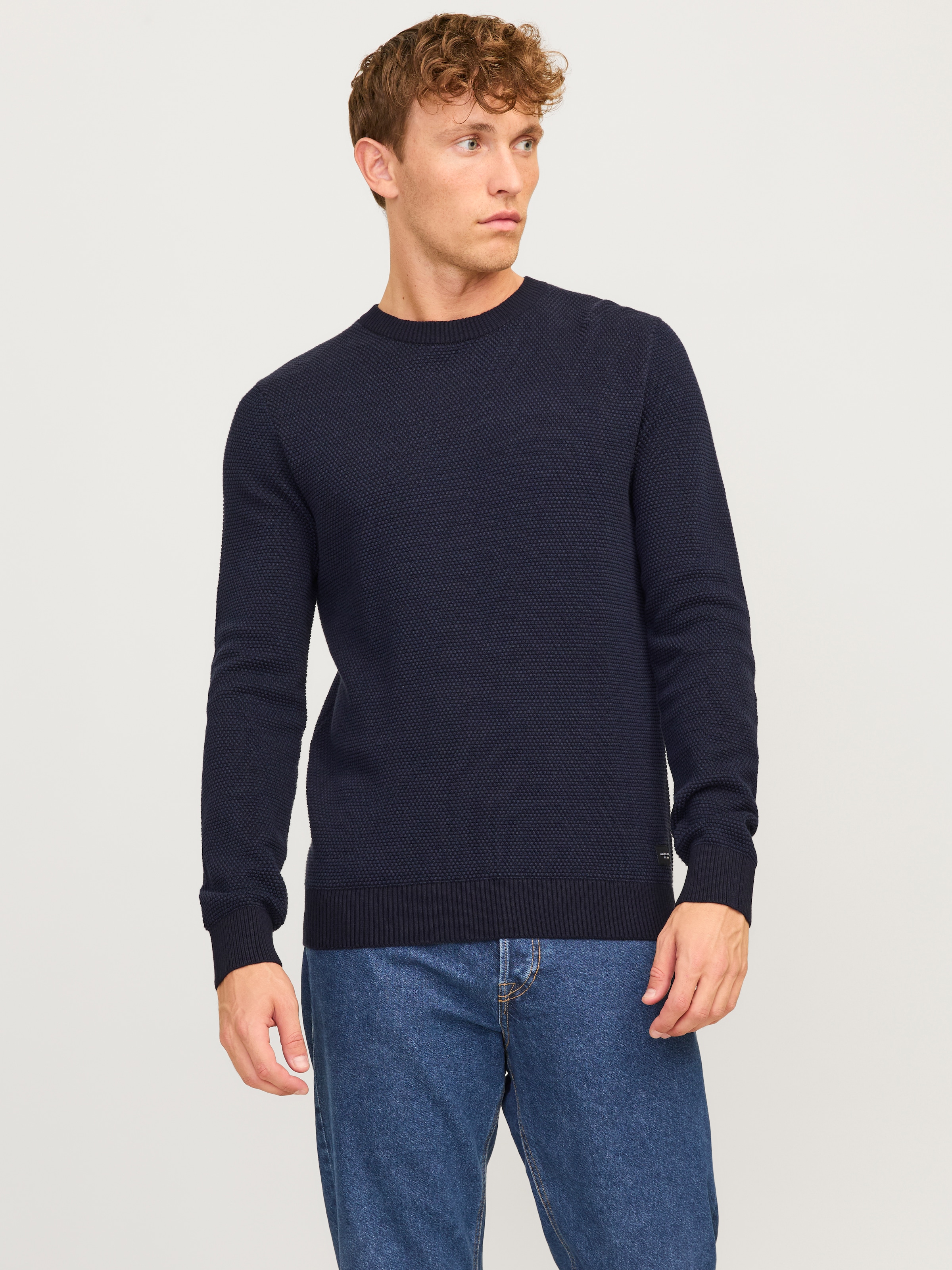 Jack & Jones Rundhalspullover "JJEGLOBE KNIT CREW NECK NOOS", in Strick Opt günstig online kaufen