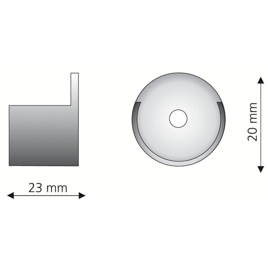 Liedeco Gardinenstangenhalter »Wandlager, Wandhalter für 16 mm Gardinenstangen "Skandinavia"«, (1 St.)