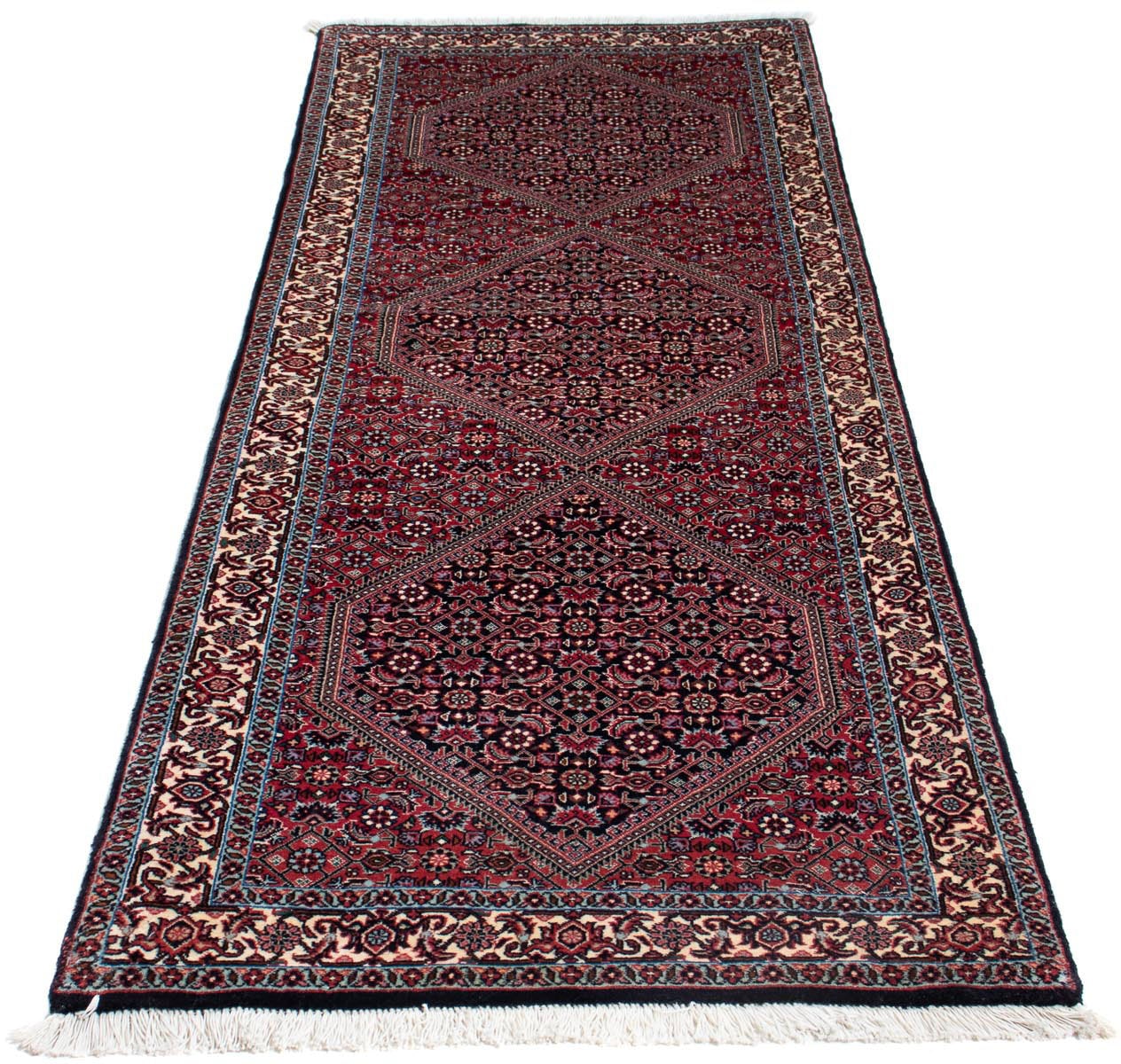 Seidenteppich »Bidjar Blumenmuster 205 x 74 cm«, rechteckig, 15 mm Höhe, Unikat mit...