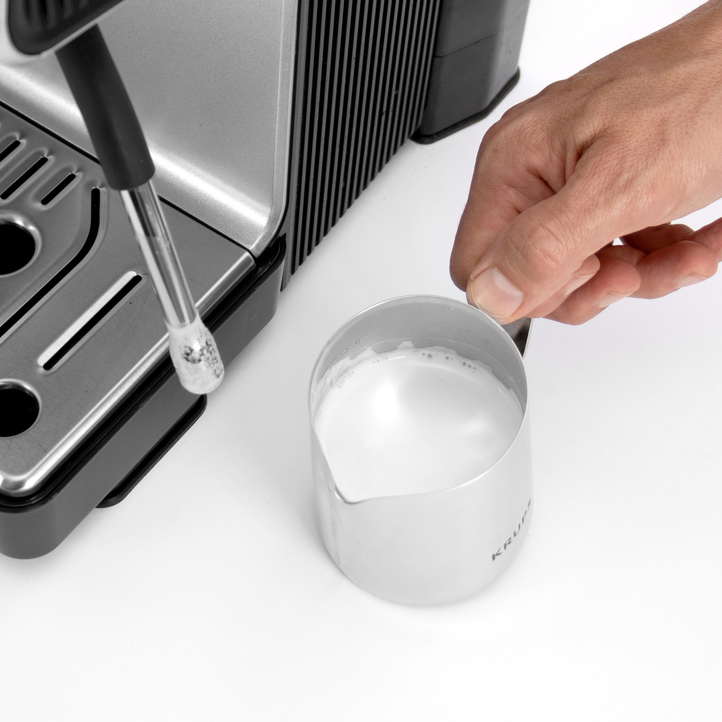 Krups Espressomaschine »XP801T Precision, Siebträger«, mit Mahlwerk, intuitive Bedienfläche, Pre-Infusion-Einstellungen