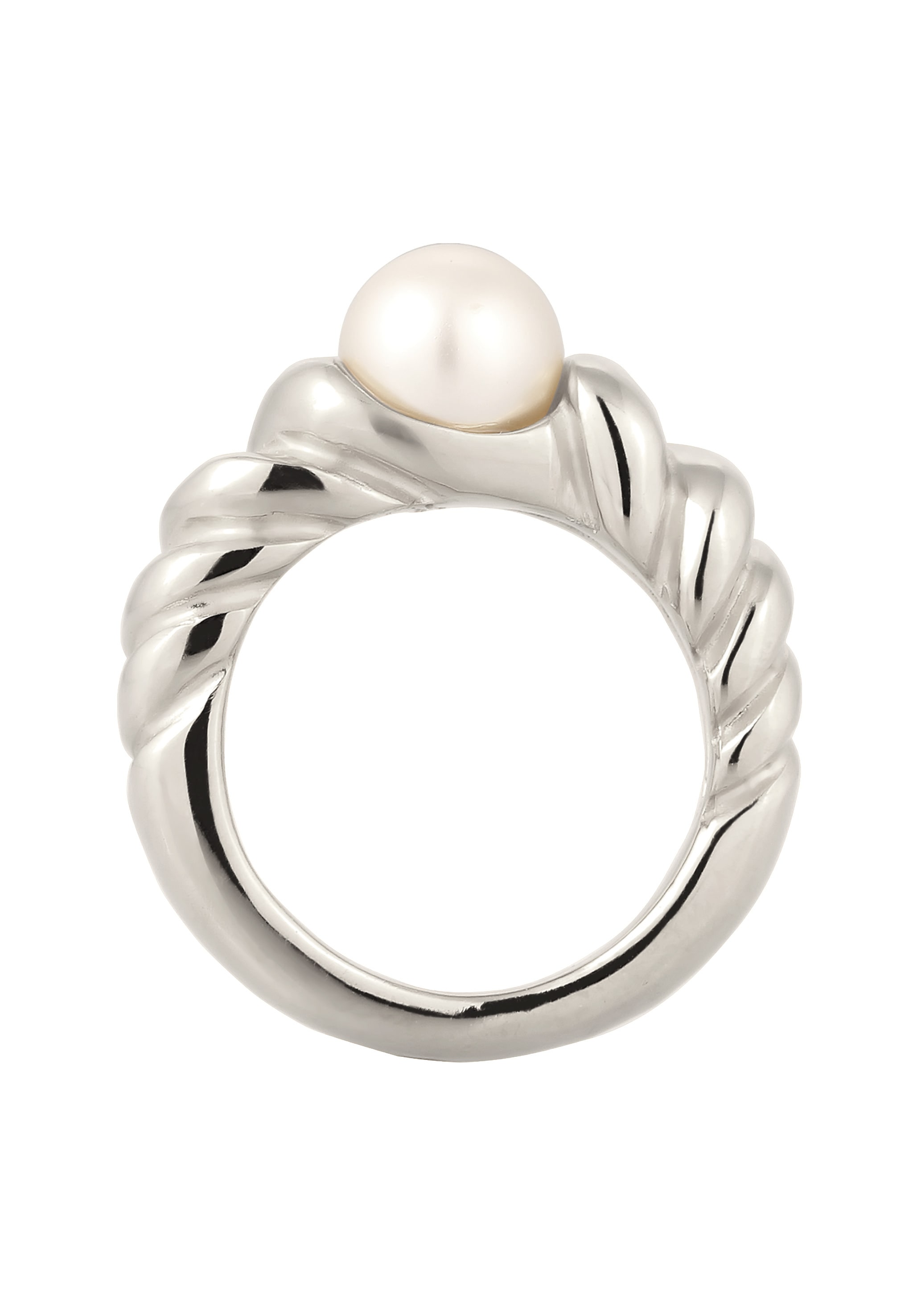 Elli Premium Perlenring »Ring Weiß 925 Sterling Silber, mit Perle von Swarovski®«