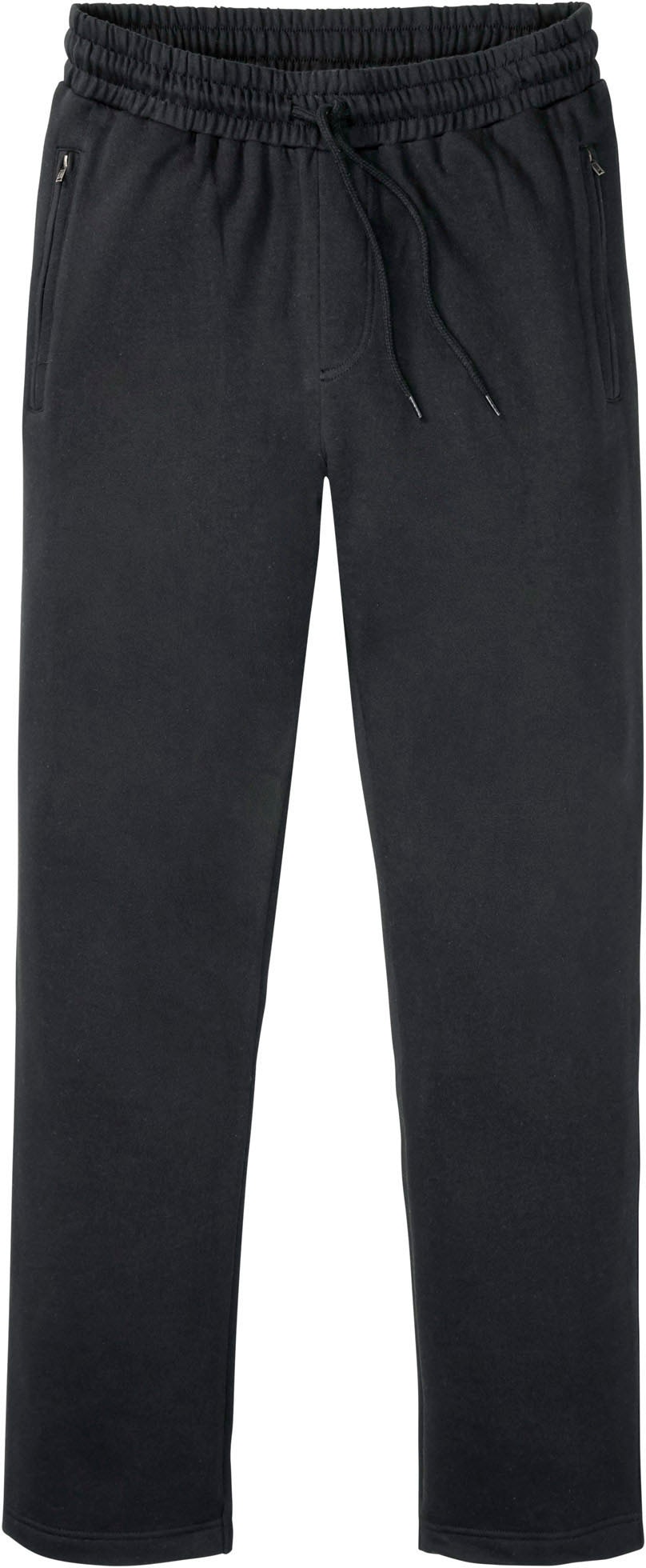 bonprix Jogginghose  aus Baumwolle und Polyester, mit Reißverschlusstaschen, Regular Fit