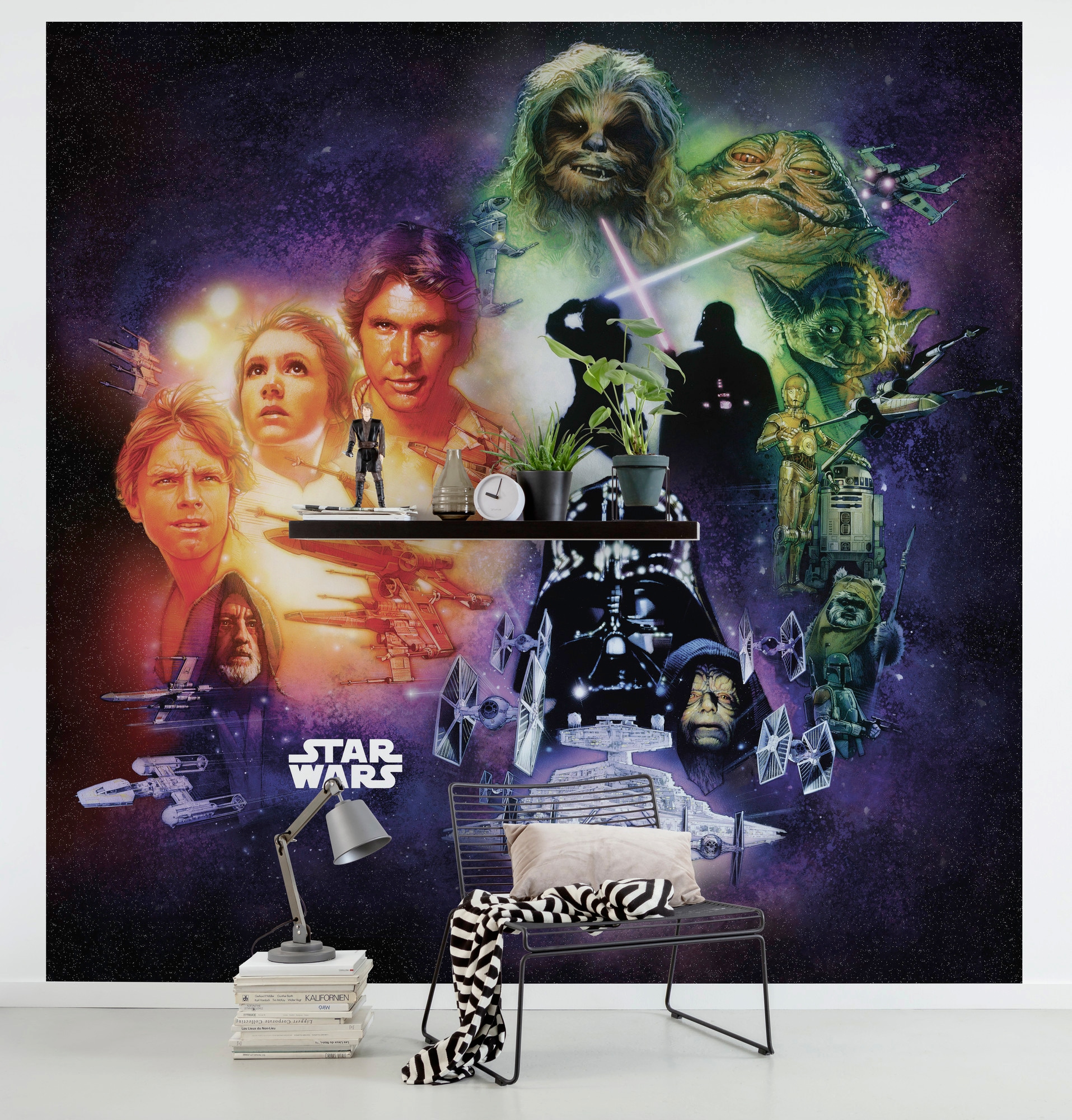 Black Friday Komar Fototapete »Star Wars | Collage«, Classic futuristisch-mehrfarbig-Weltall Poster BAUR