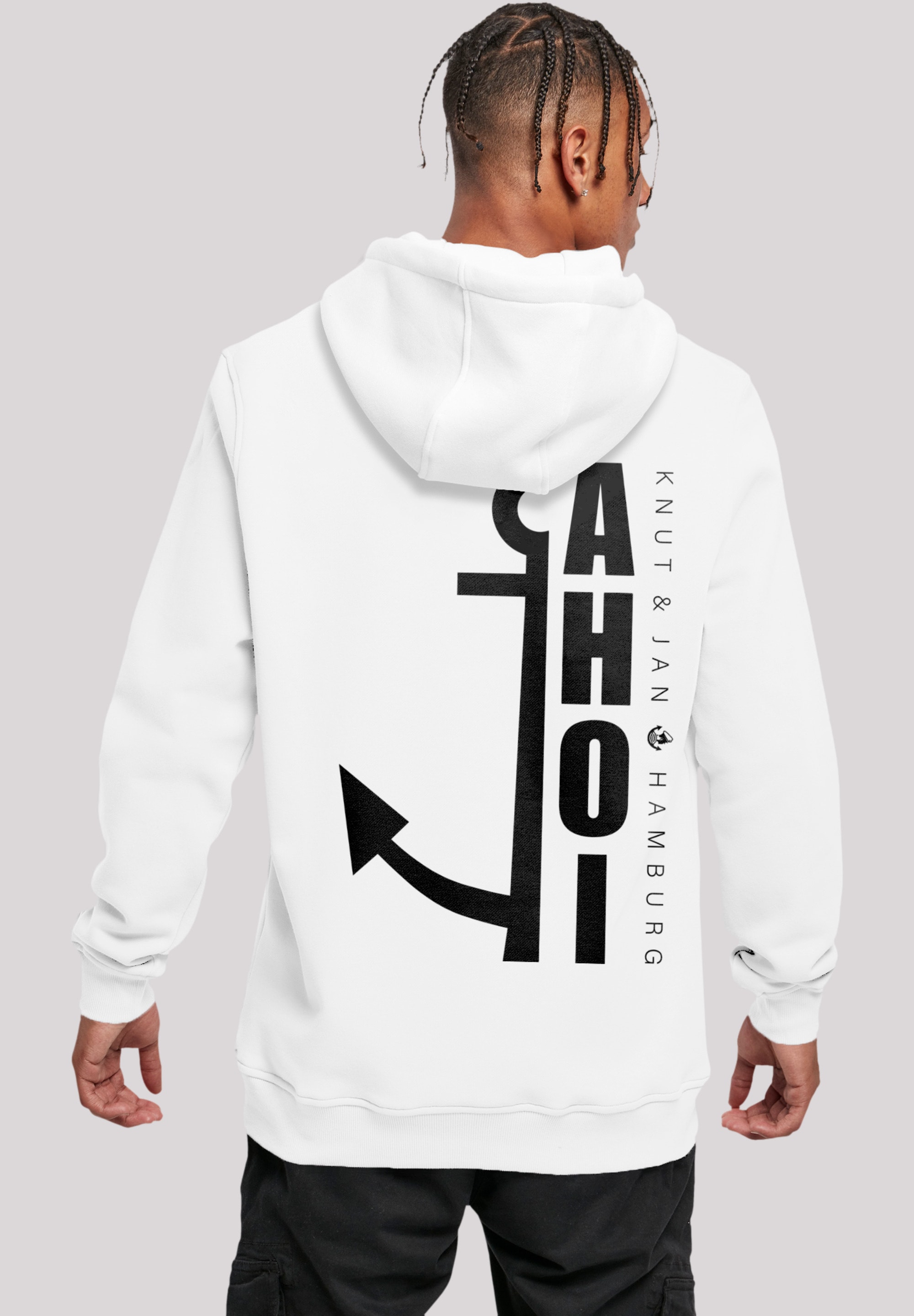 F4NT4STIC Kapuzenpullover »Ahoi Anker Crop Knut & Jan Hamburg«, Print