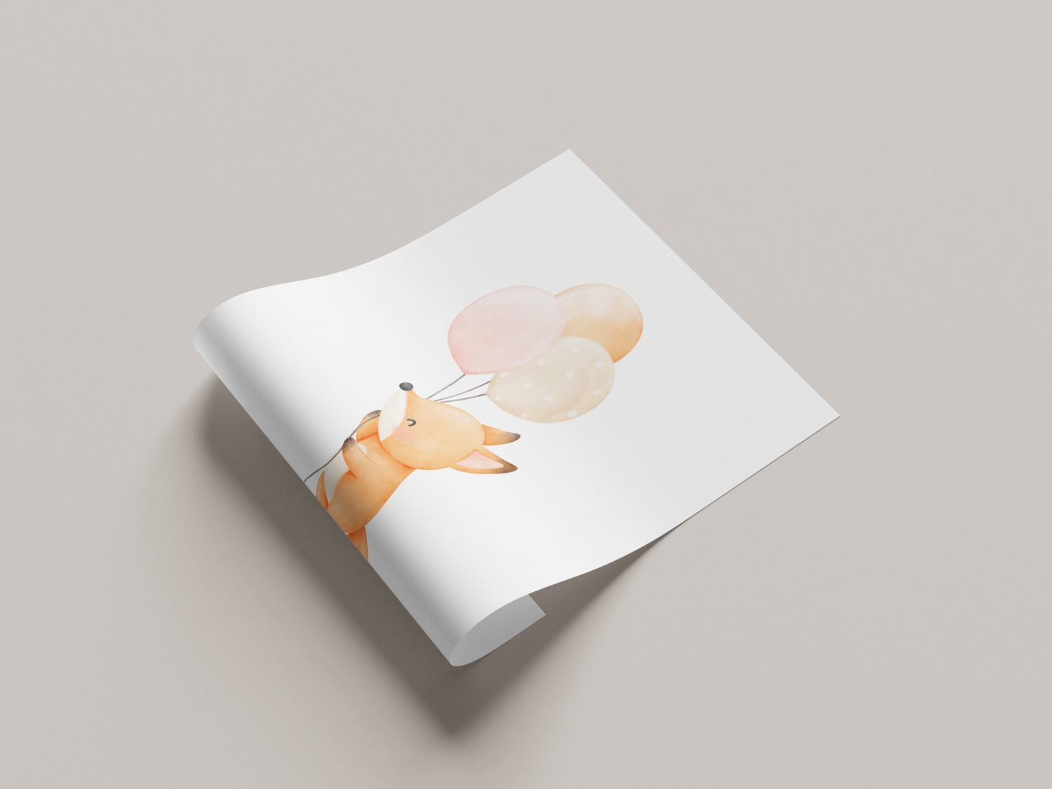 Lüttenhütt Poster "Fuchs mit Luftballons", (1 St.), HD Premium Druck günstig online kaufen