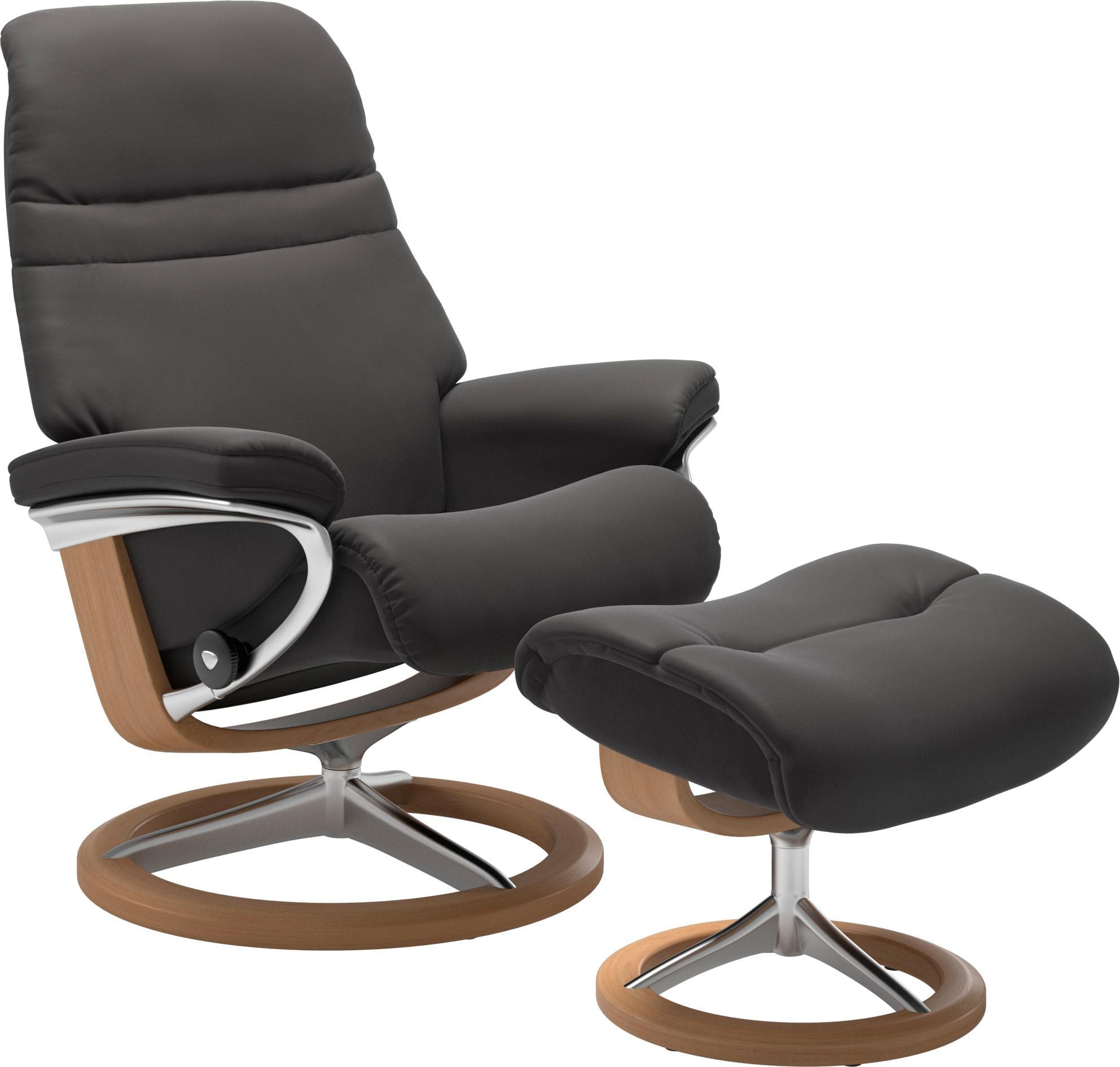 Stressless Relaxsessel "Sunrise" mit Signature Base, Größe M, Gestell Eiche, in 2 Bezugsqualitäten lieferbar