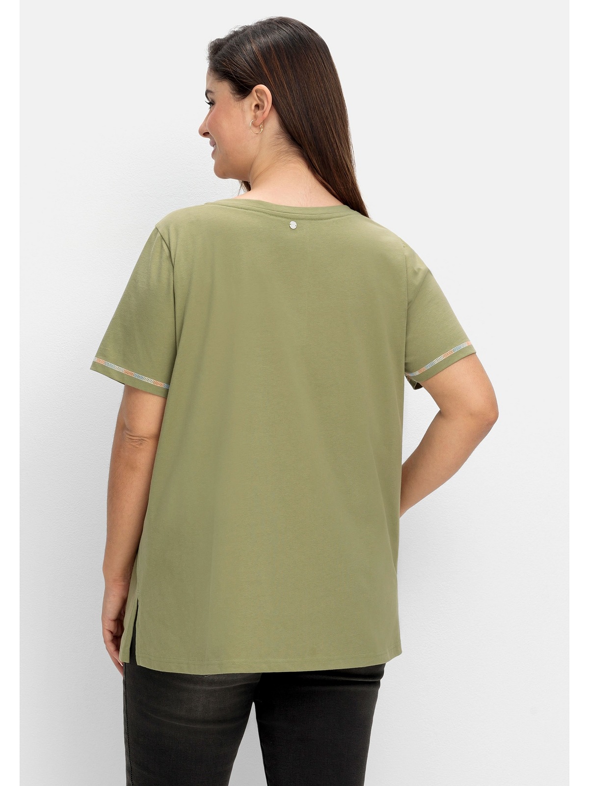 Sheego T-Shirt »Große Größen«, mit Karreeausschnitt
