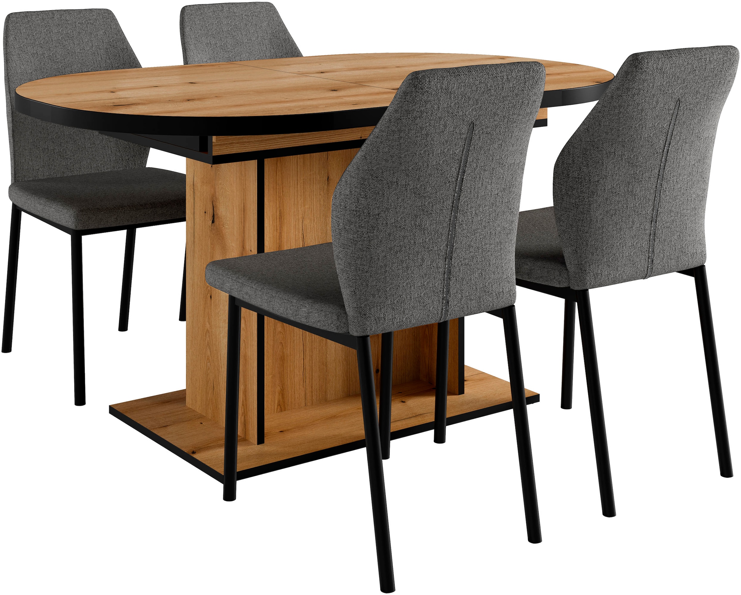 OTTO home Essgruppe "Basel, Tischgruppe mit Ausziehtisch" Set, 5 Stk. tlg. günstig online kaufen