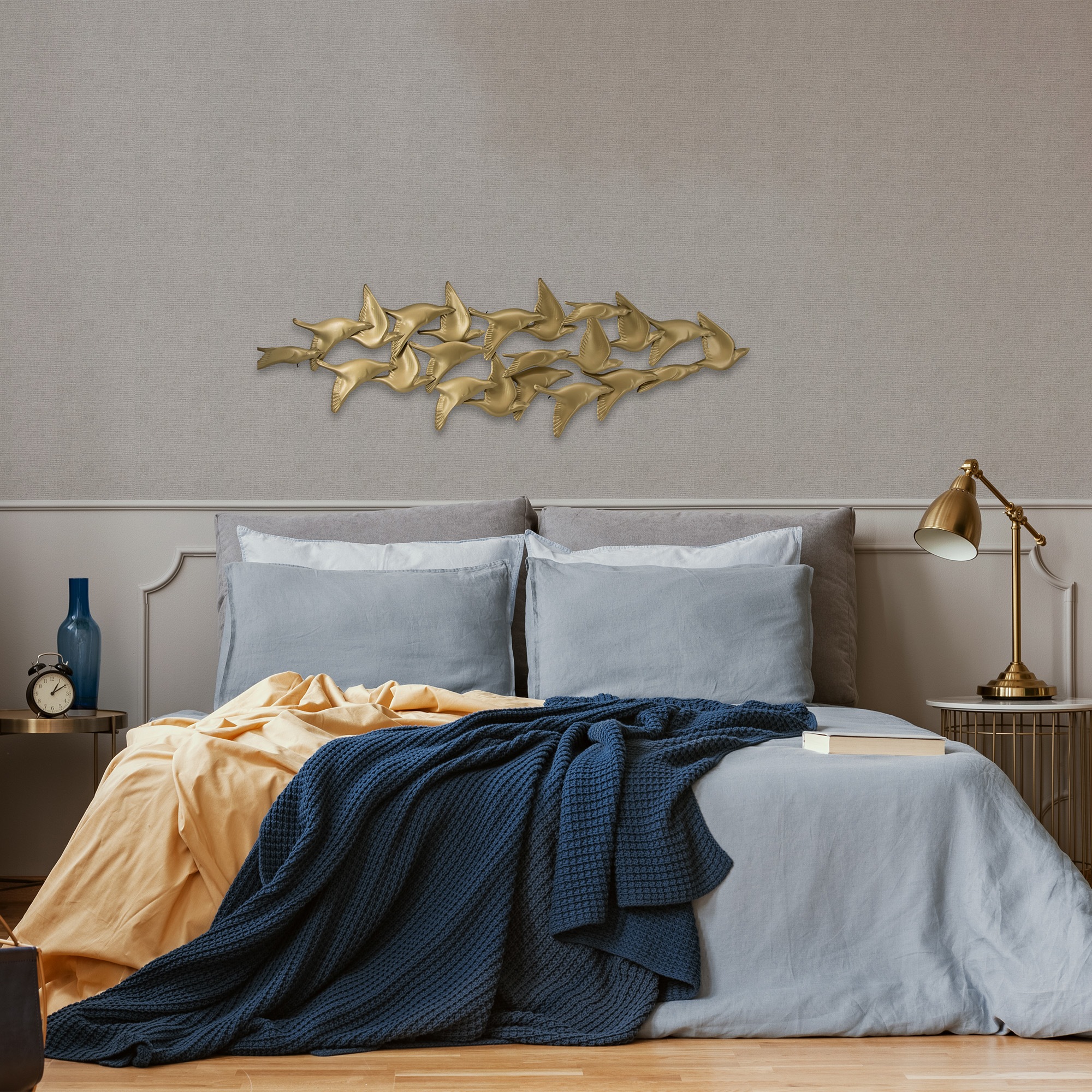 Art for the home Metallbild »Goldene Vögel«, (1 St.)