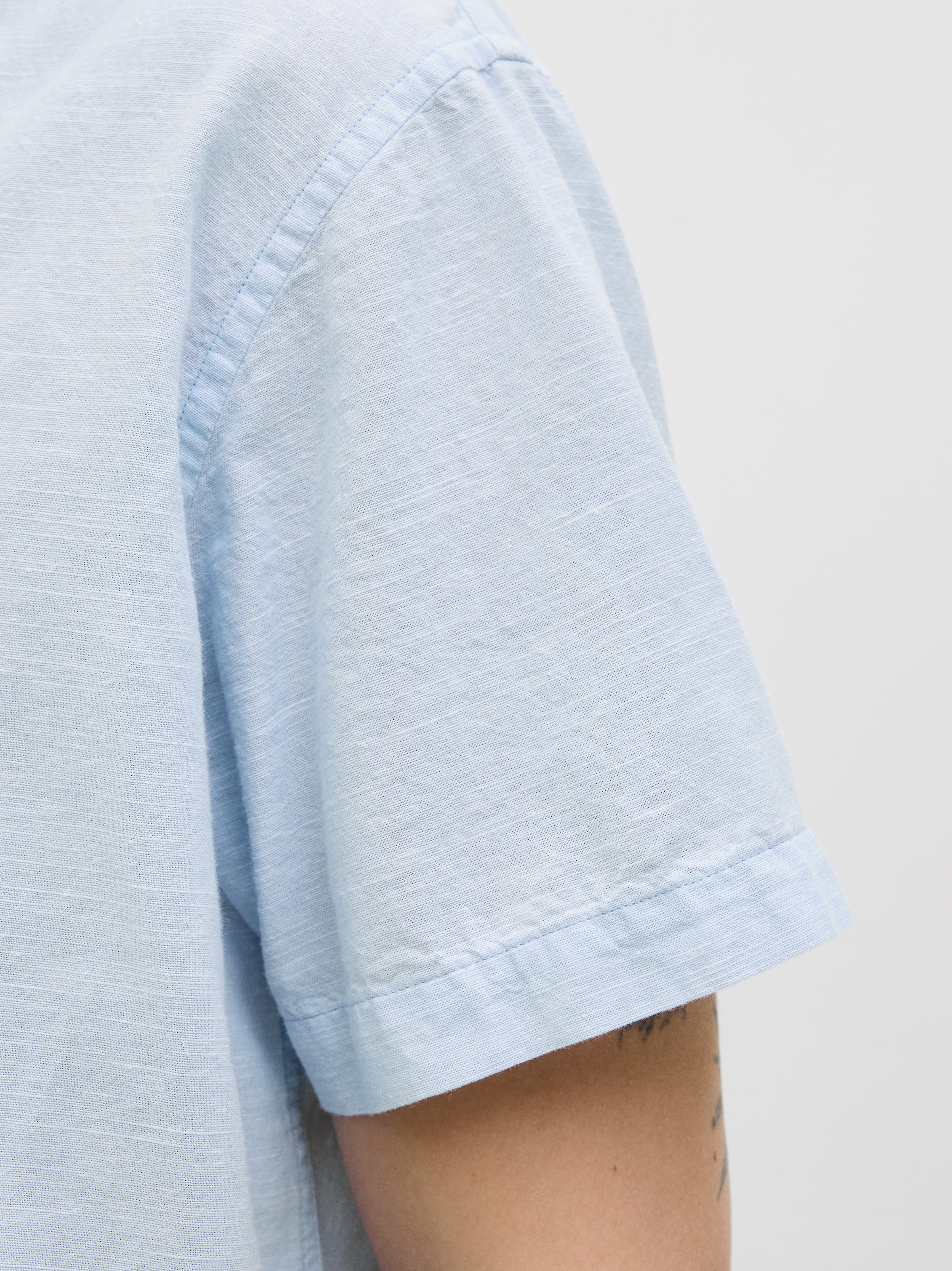 Jack & Jones Kurzarmhemd »JJESUMMER BAND SHIRT SS SN«, mit Bandkragen